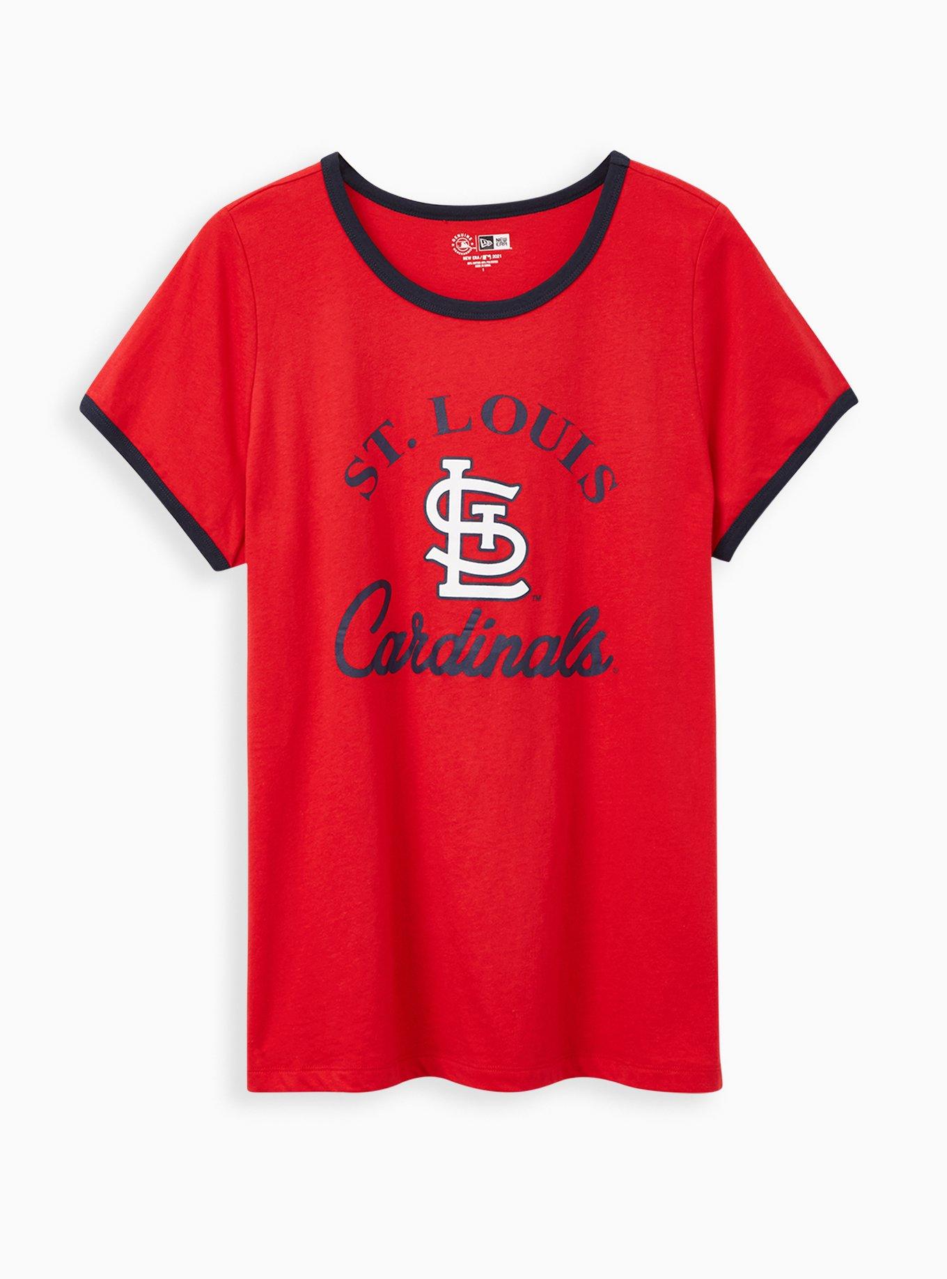 Plus Size - Classic Fit Ringer Tee - MLB St. Louis Cardinals Red - Torrid