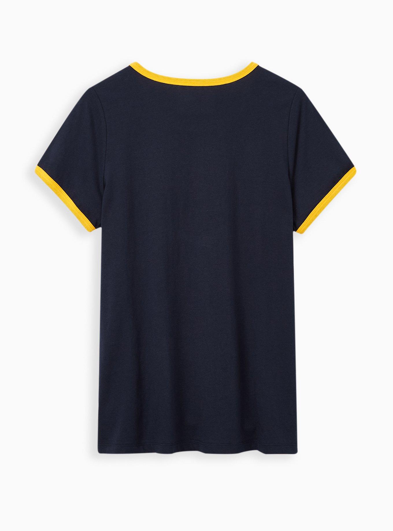 Plus Size Classic Fit Ringer Tee - MLB Milwaukee Brewers Navy, PEACOAT, alternate