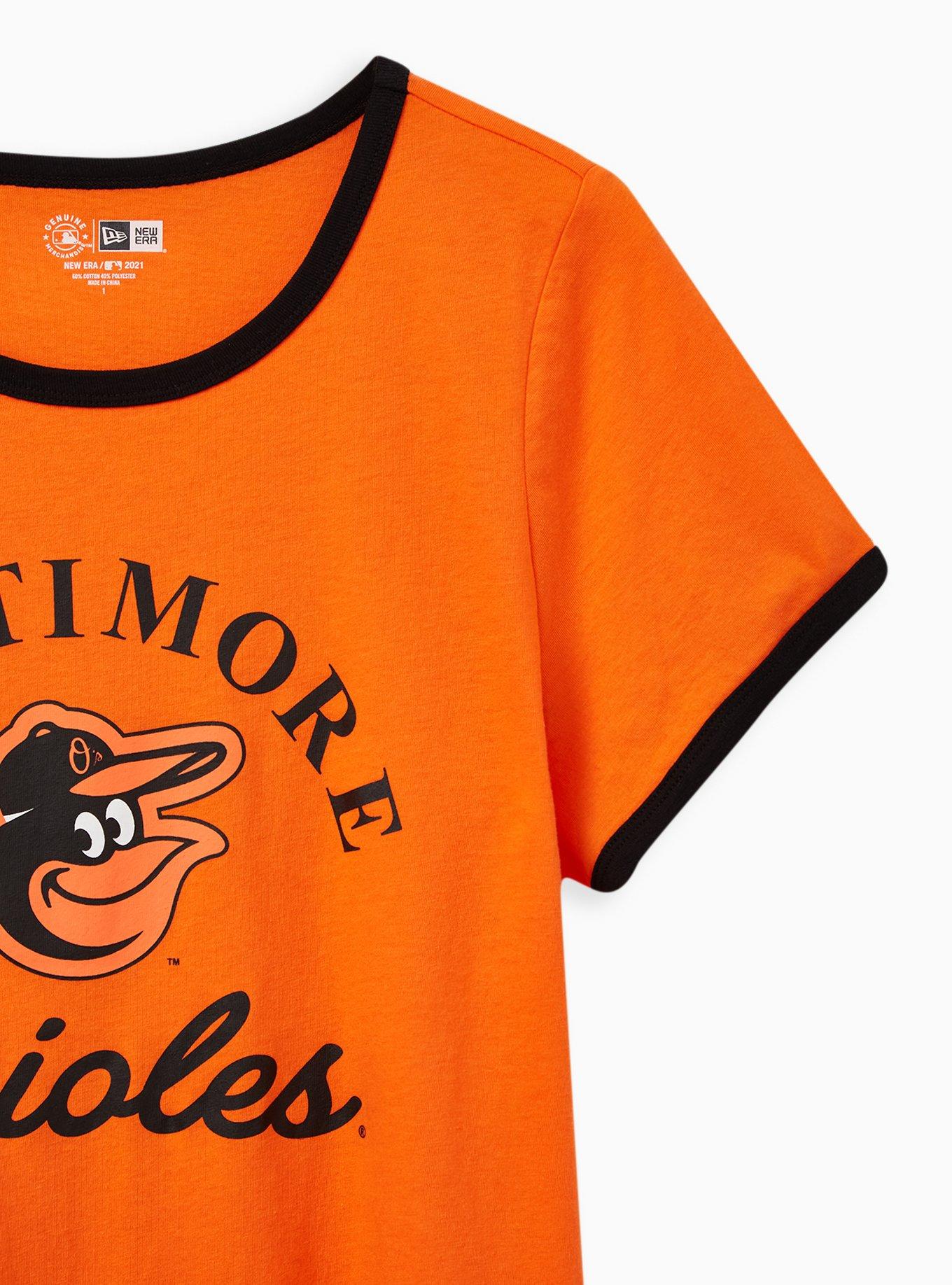 Plus Size - Classic Fit Ringer Tee - MLB Baltimore Orioles Orange