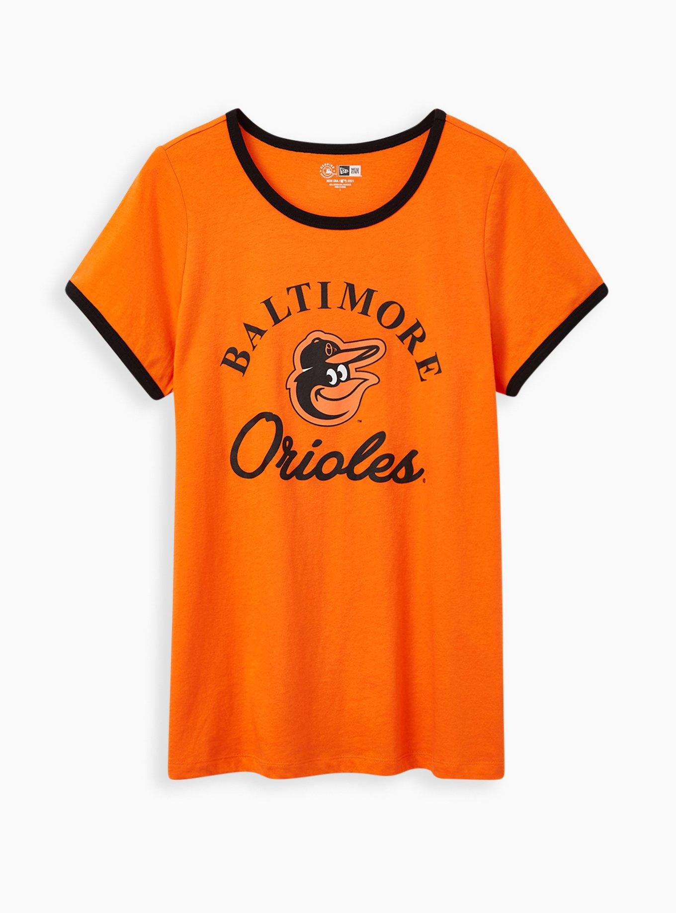 Plus Size - Classic Fit Ringer Tee - MLB Baltimore Orioles Orange