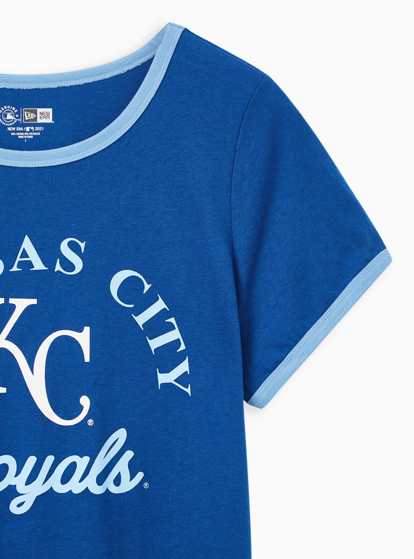 Plus Size Classic Fit Ringer Tee MLB Kansas City Royals Blue Torrid