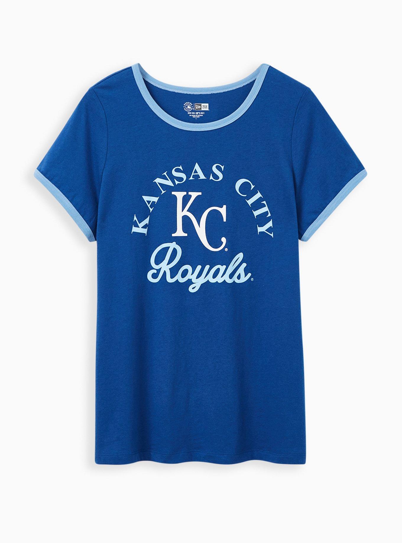 Plus Size - Classic Fit Ringer Tee - MLB Kansas City Royals Blue