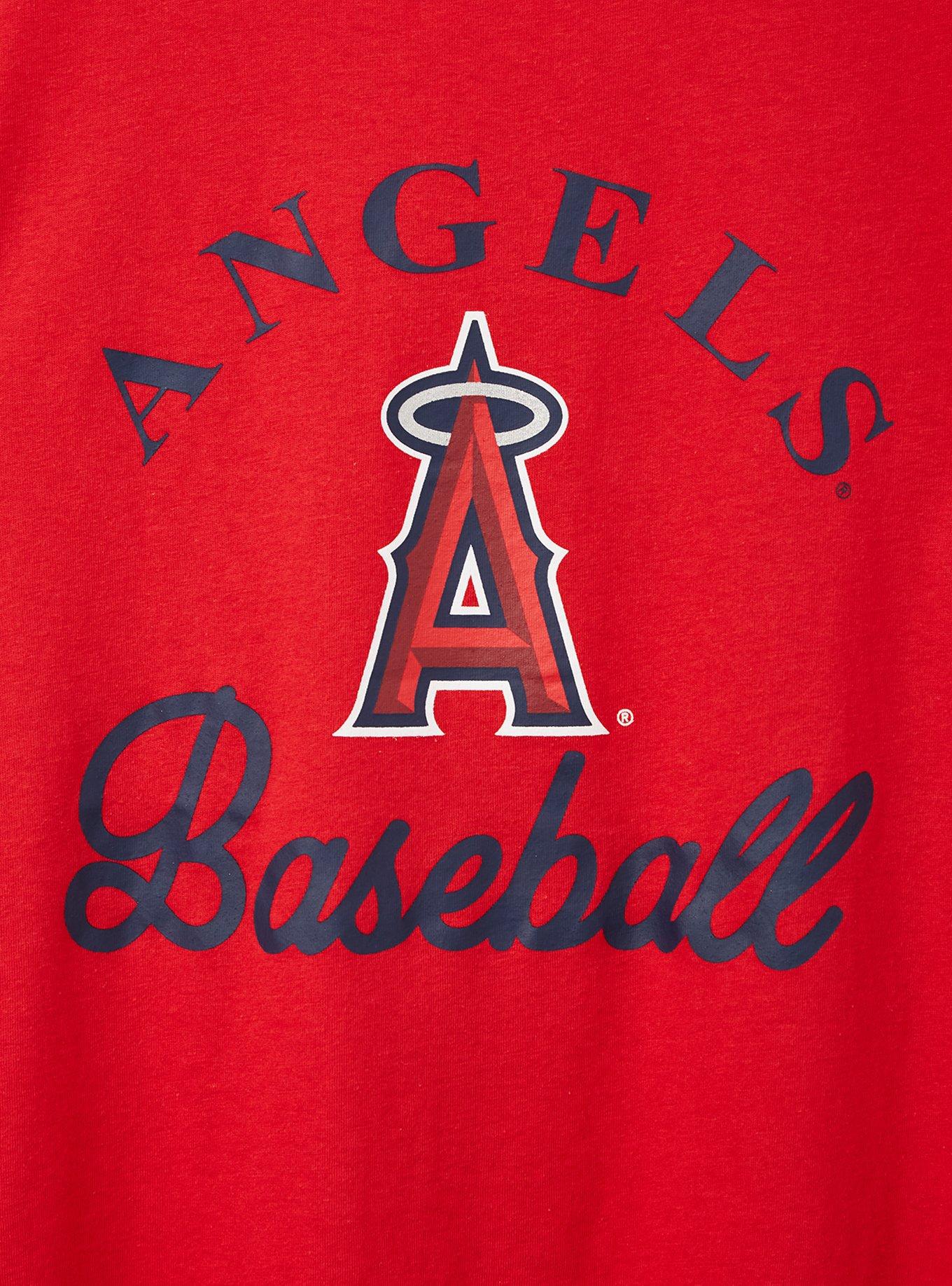 Plus Size - MLB Los Angeles Angels Red Triblend Tee - Torrid