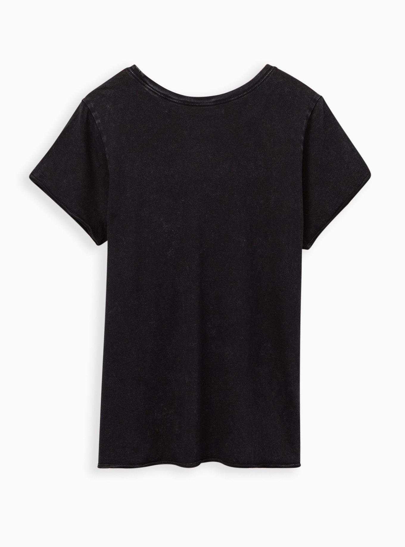 Plus Size Classic Fit - Beetlejuice Black Mineral Wash Crew Tee, DEEP BLACK, alternate