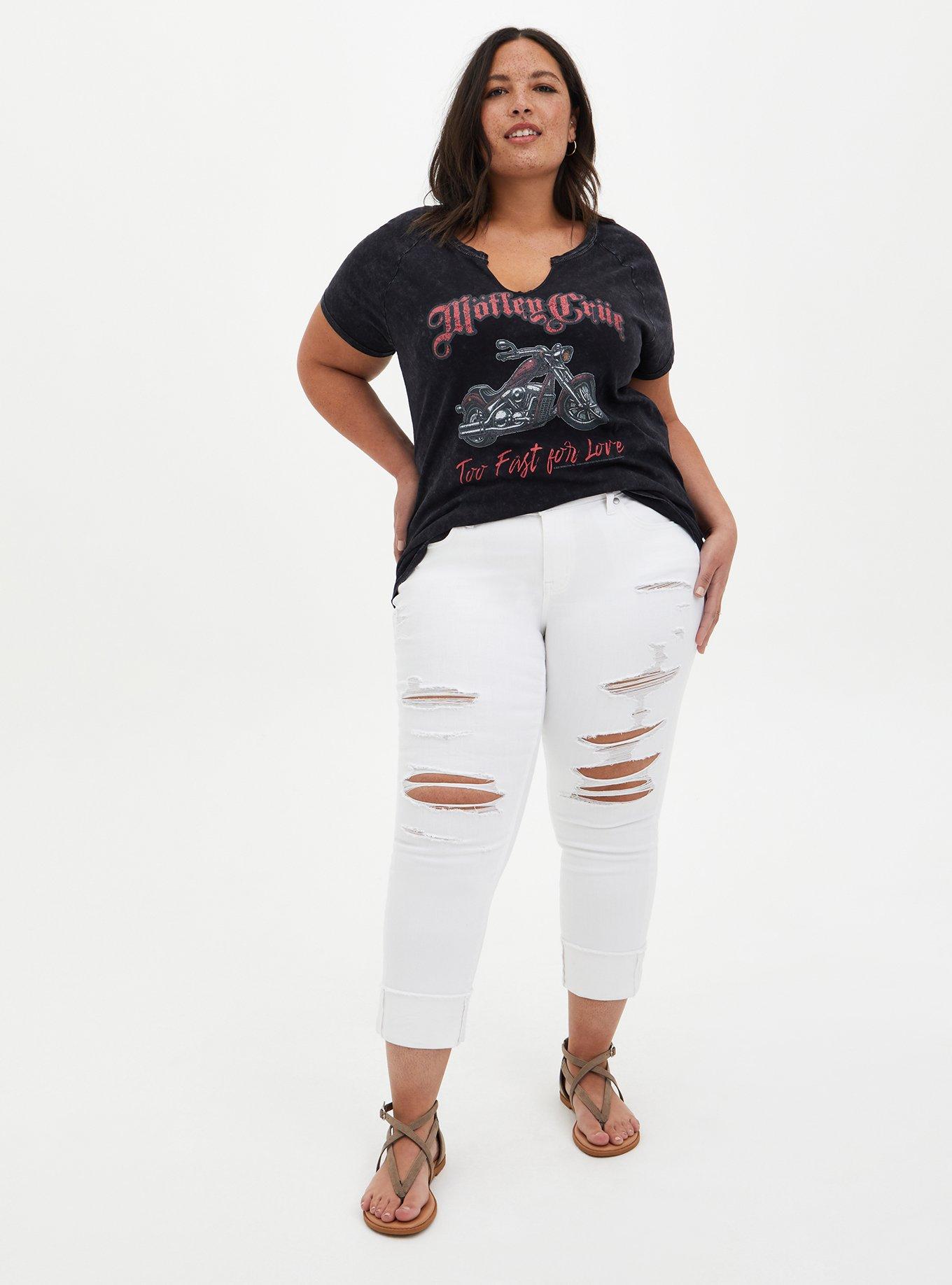 Classic Fit - Black Wash Motley Crue Raglan Tee, , alternate
