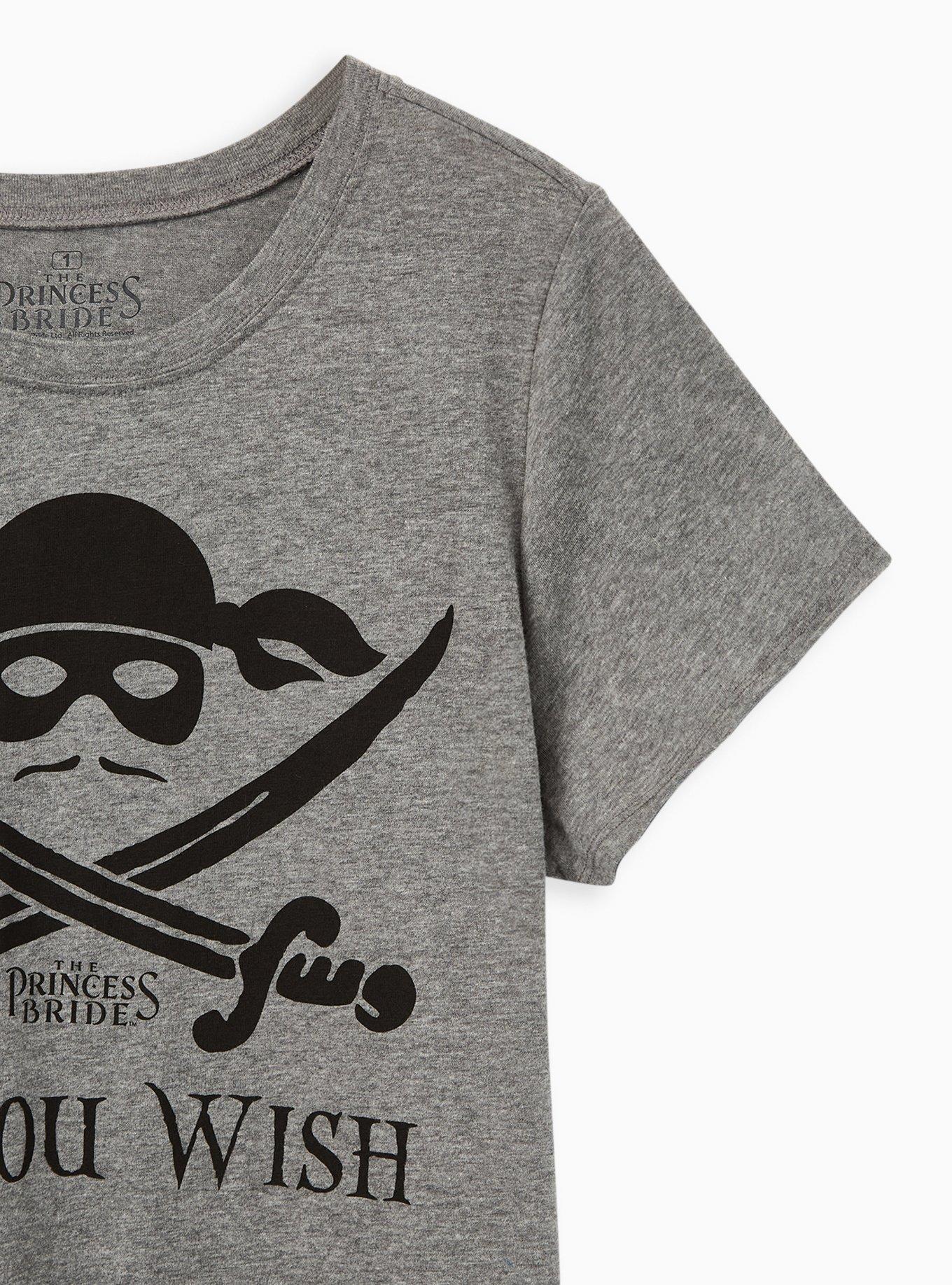 Plus Size Classic Fit - As You Wish Heather Grey Crew Tee, MEDIUM HEATHER GREY, alternate