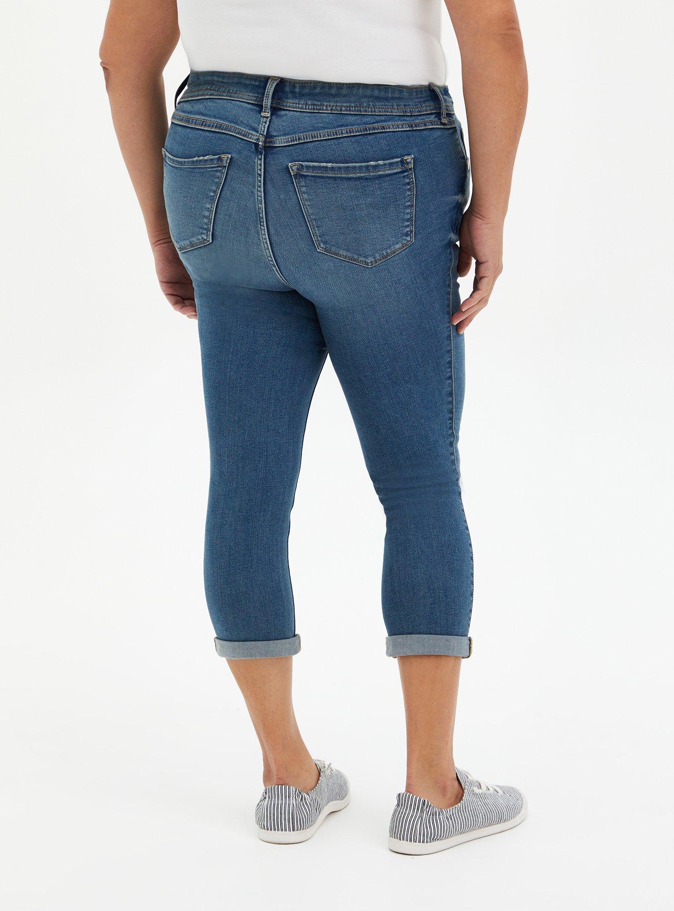 Plus Size Crop MidFit Skinny Super Soft Mid Rise Jean Torrid
