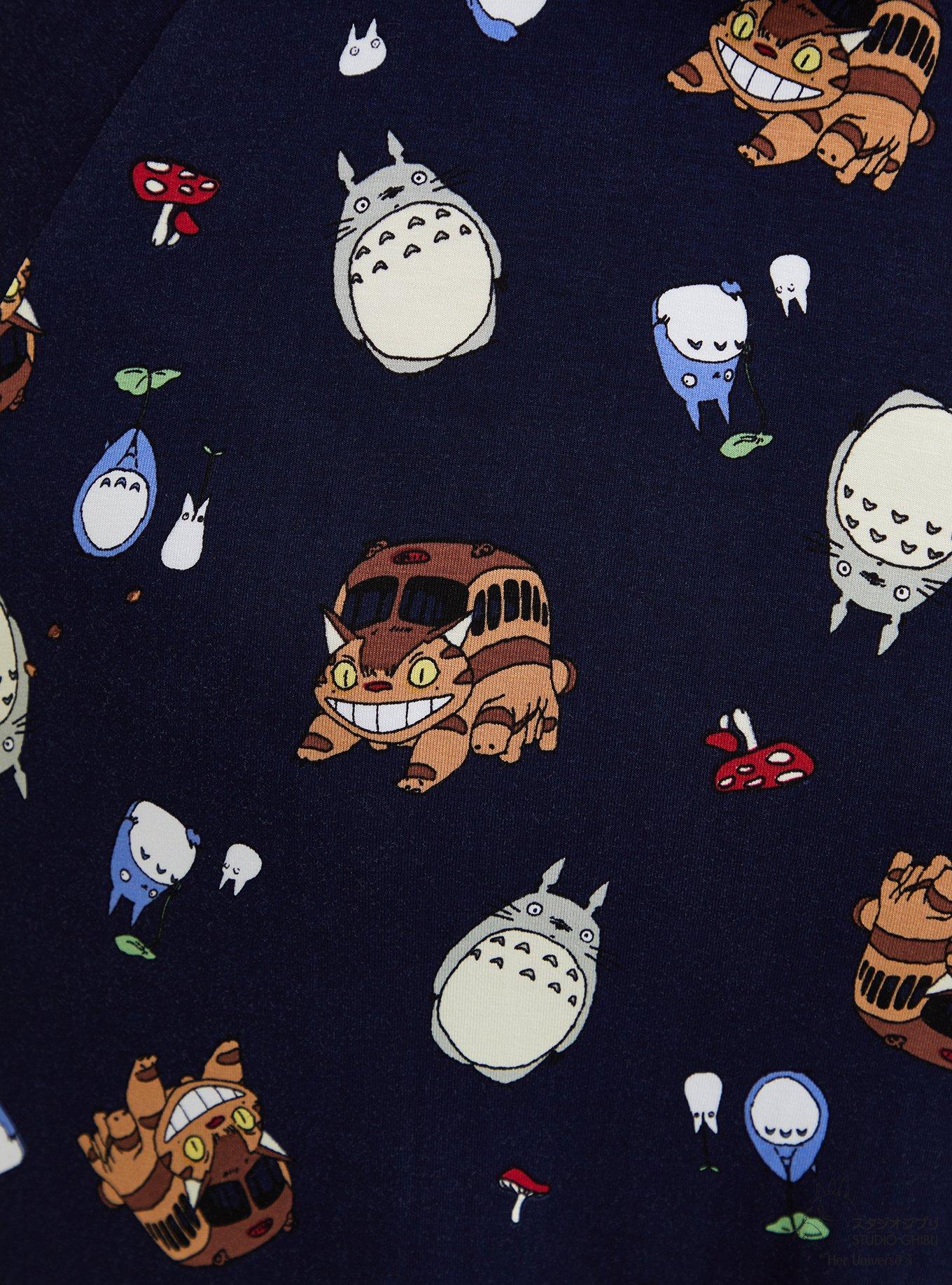 Plus Size Her Universe Studio Ghibli Totoro Tie-Waist Skater Dress, BLUE, alternate