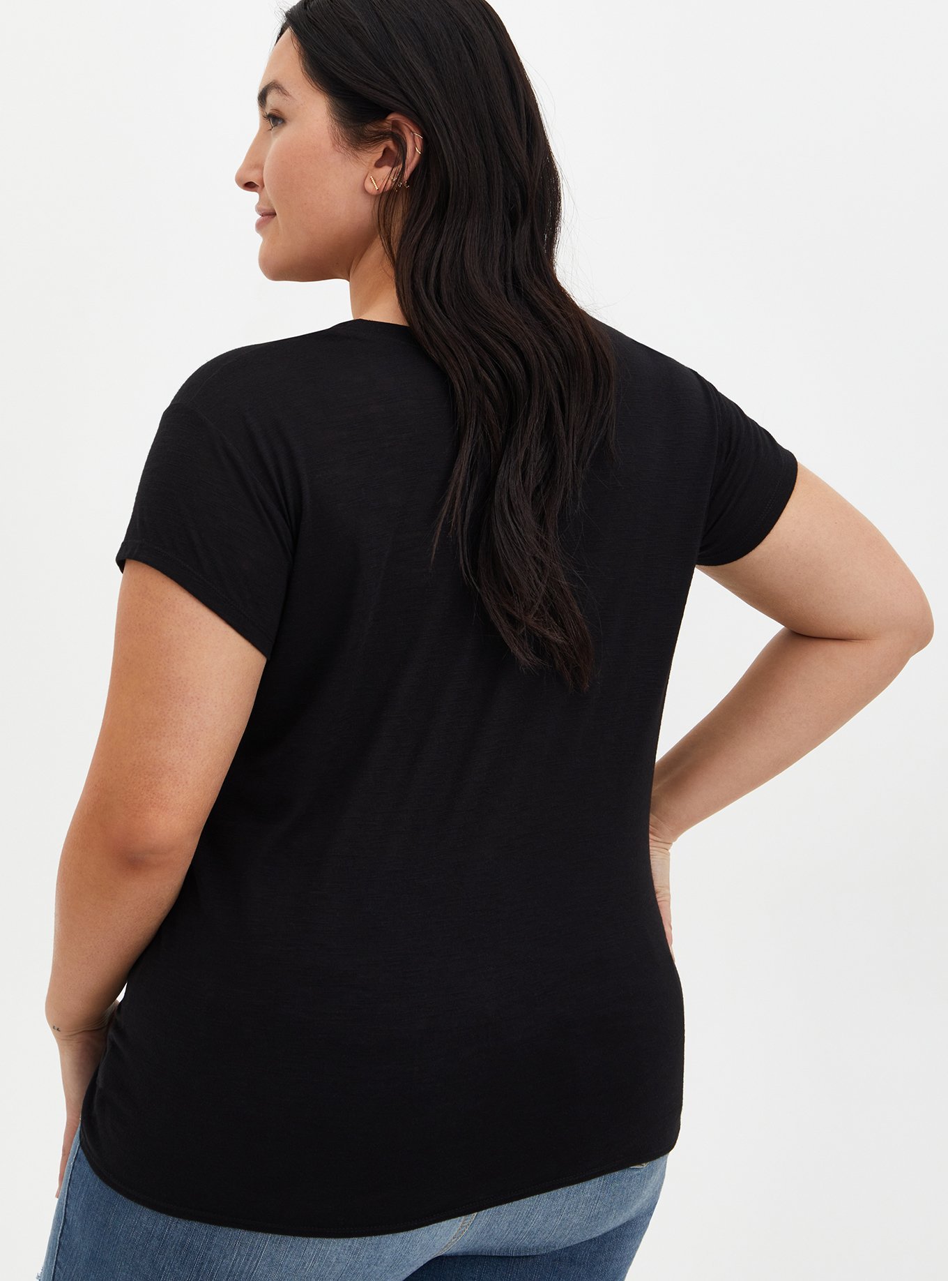 Plus Size - Triblend Crew Neck Side Knot Tee - Torrid