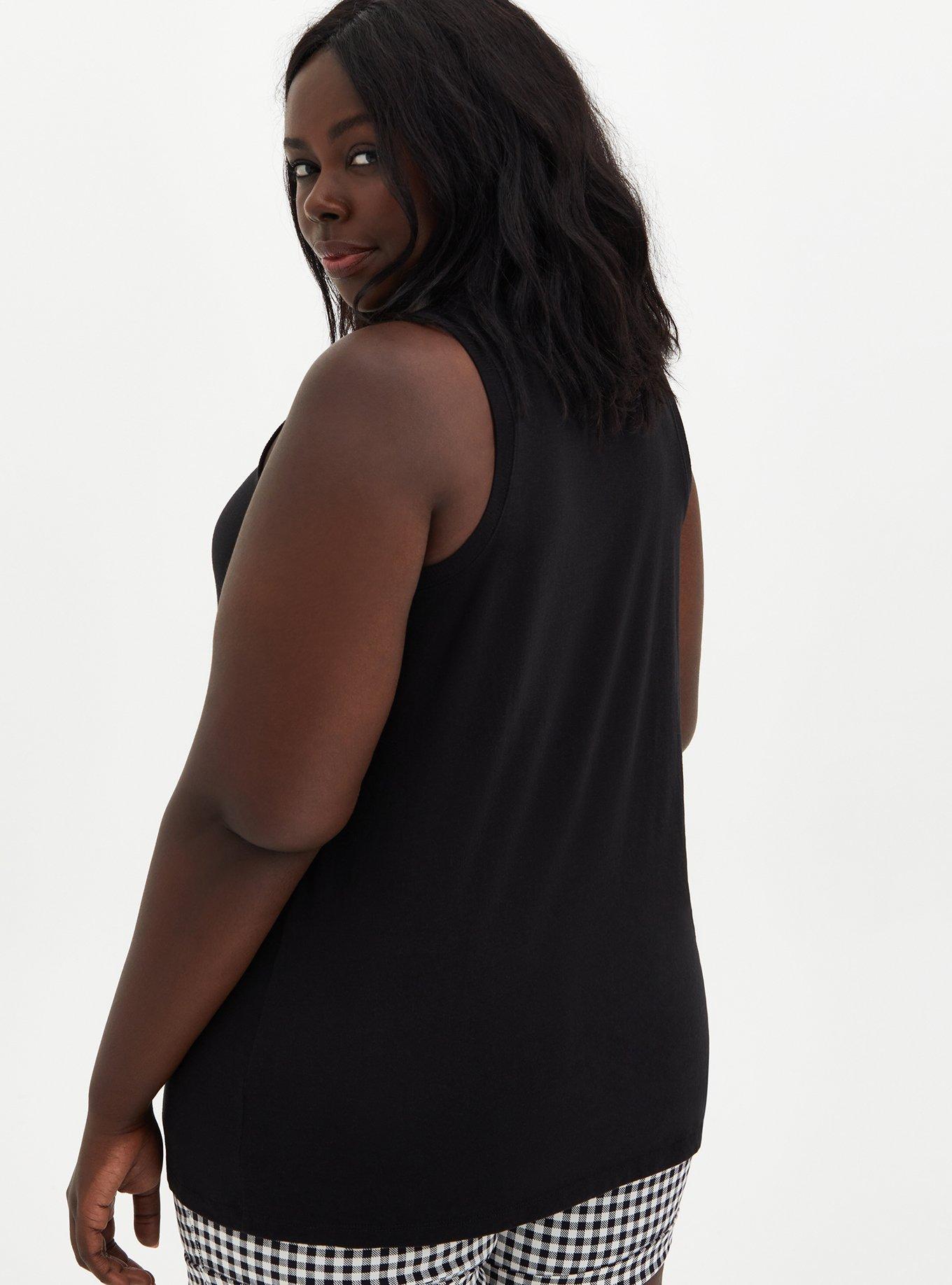 Vintage Triblend Jersey Crew Neck Tank, DEEP BLACK, alternate