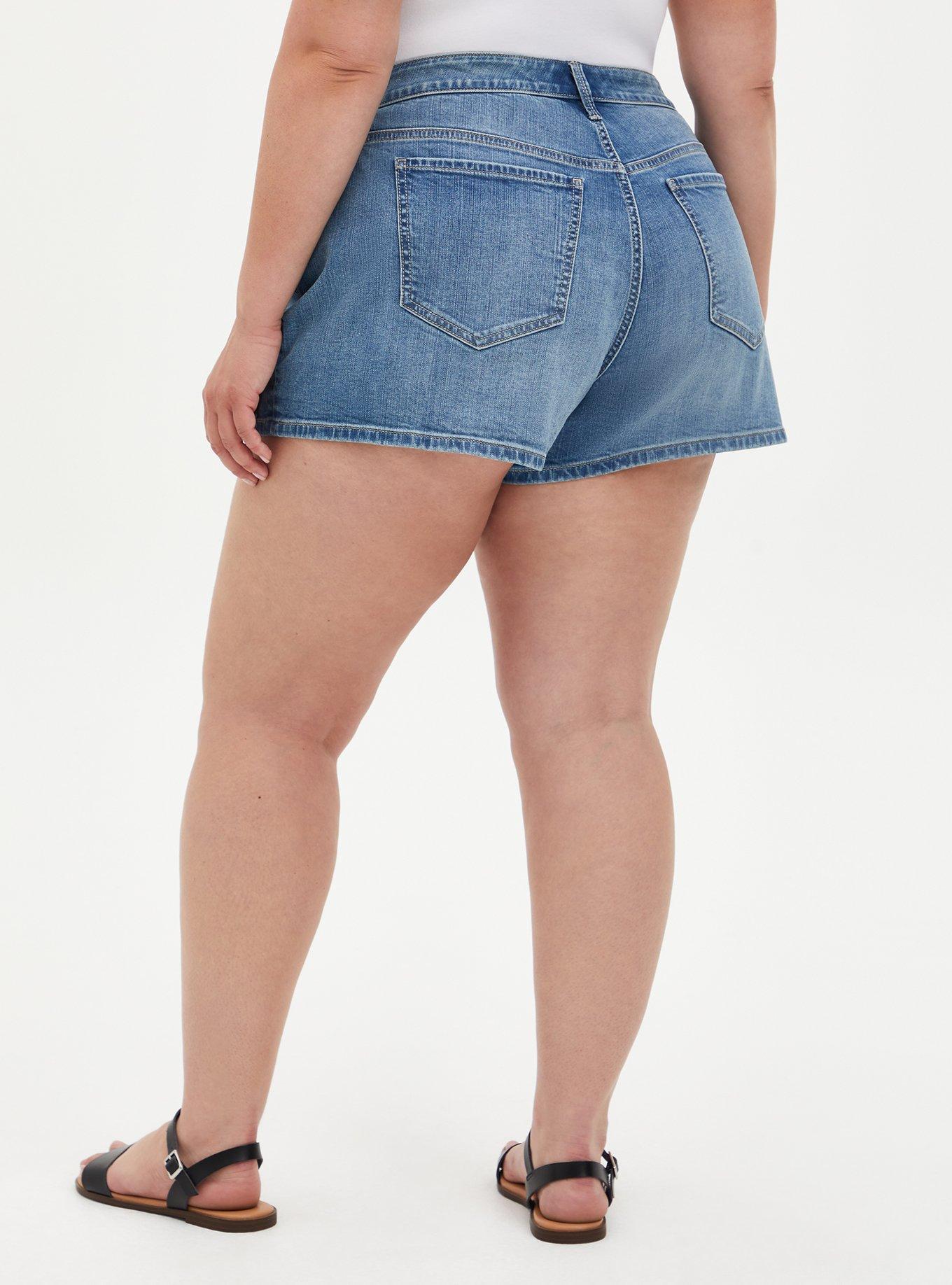 3.5 Inch A-Line Vintage Stretch High-Rise Short, KARMA, alternate