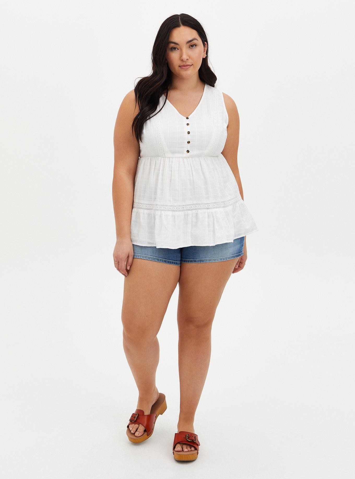 3.5 Inch A-Line Vintage Stretch High-Rise Short, KARMA, alternate