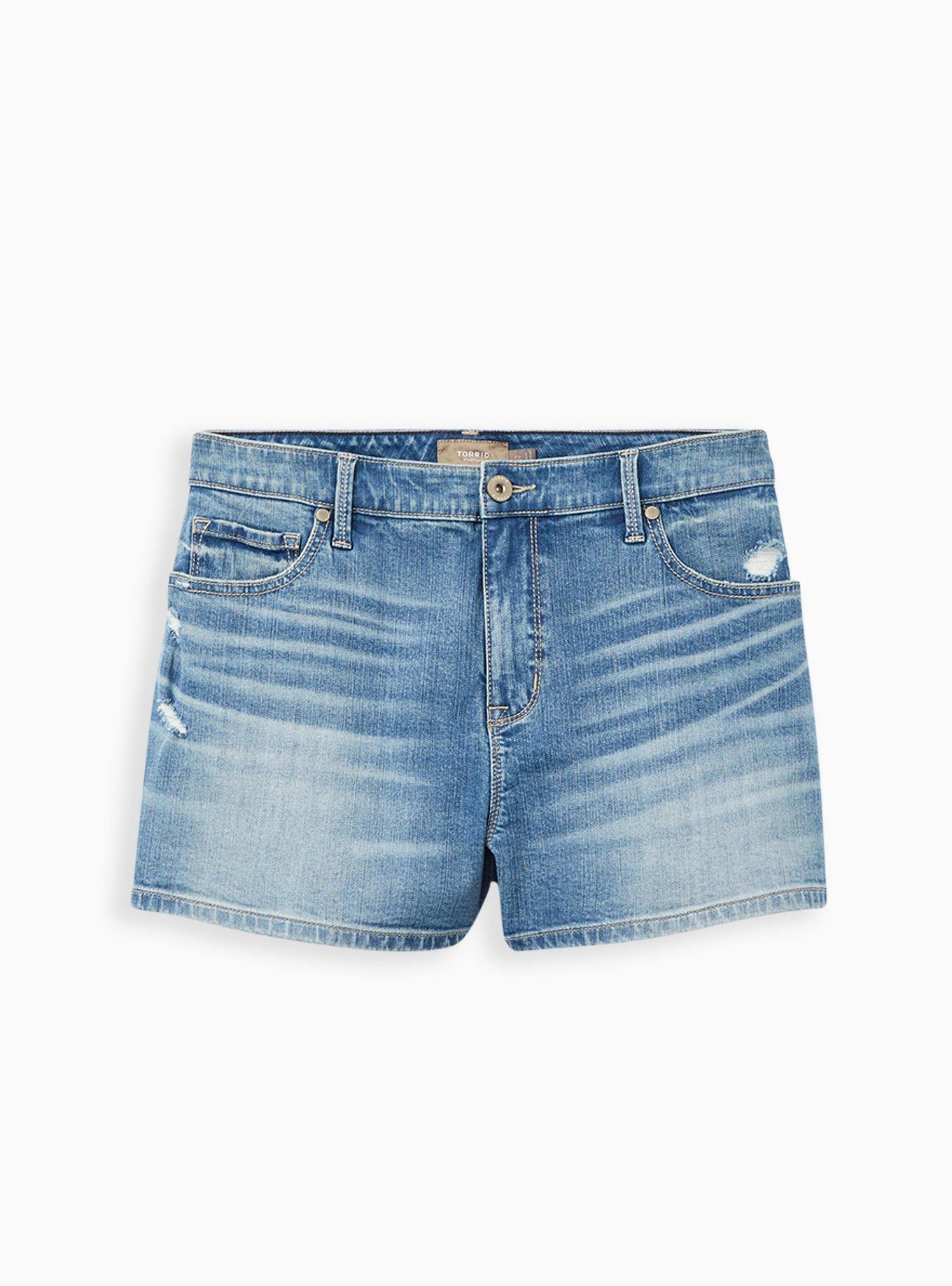 3.5 Inch A-Line Vintage Stretch High-Rise Short, KARMA, hi-res