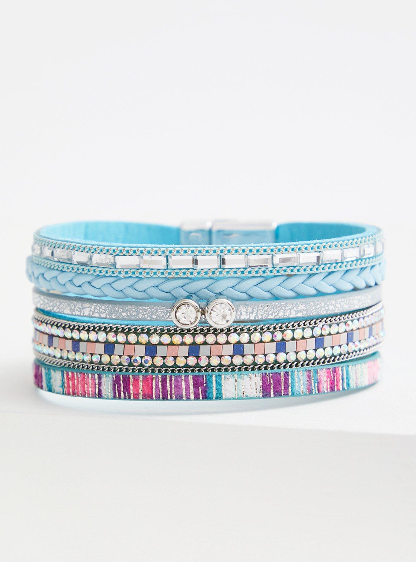 Pink/Turquoise Mesh Bracelet