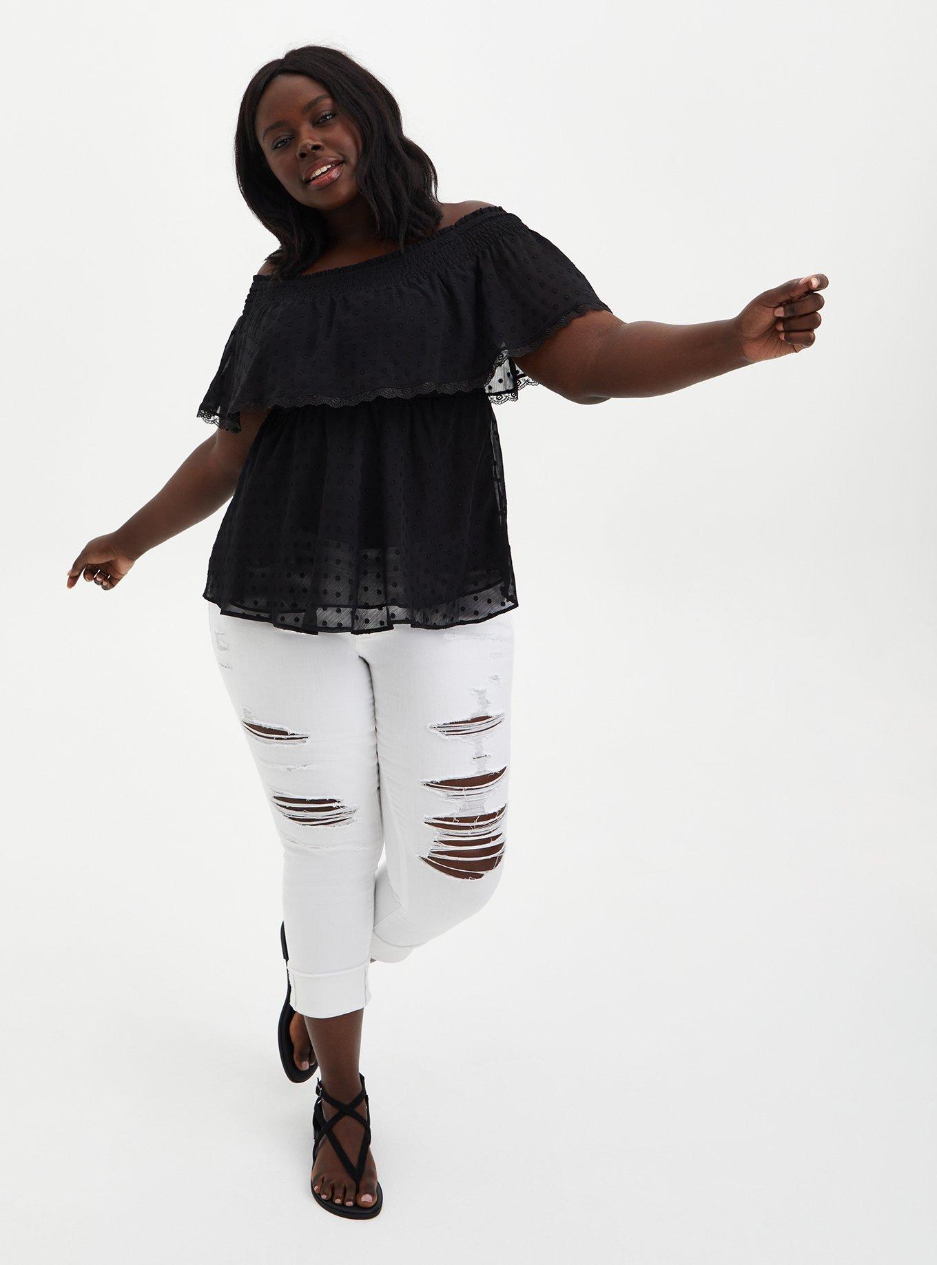 Plus Size Off The Shoulder Tops