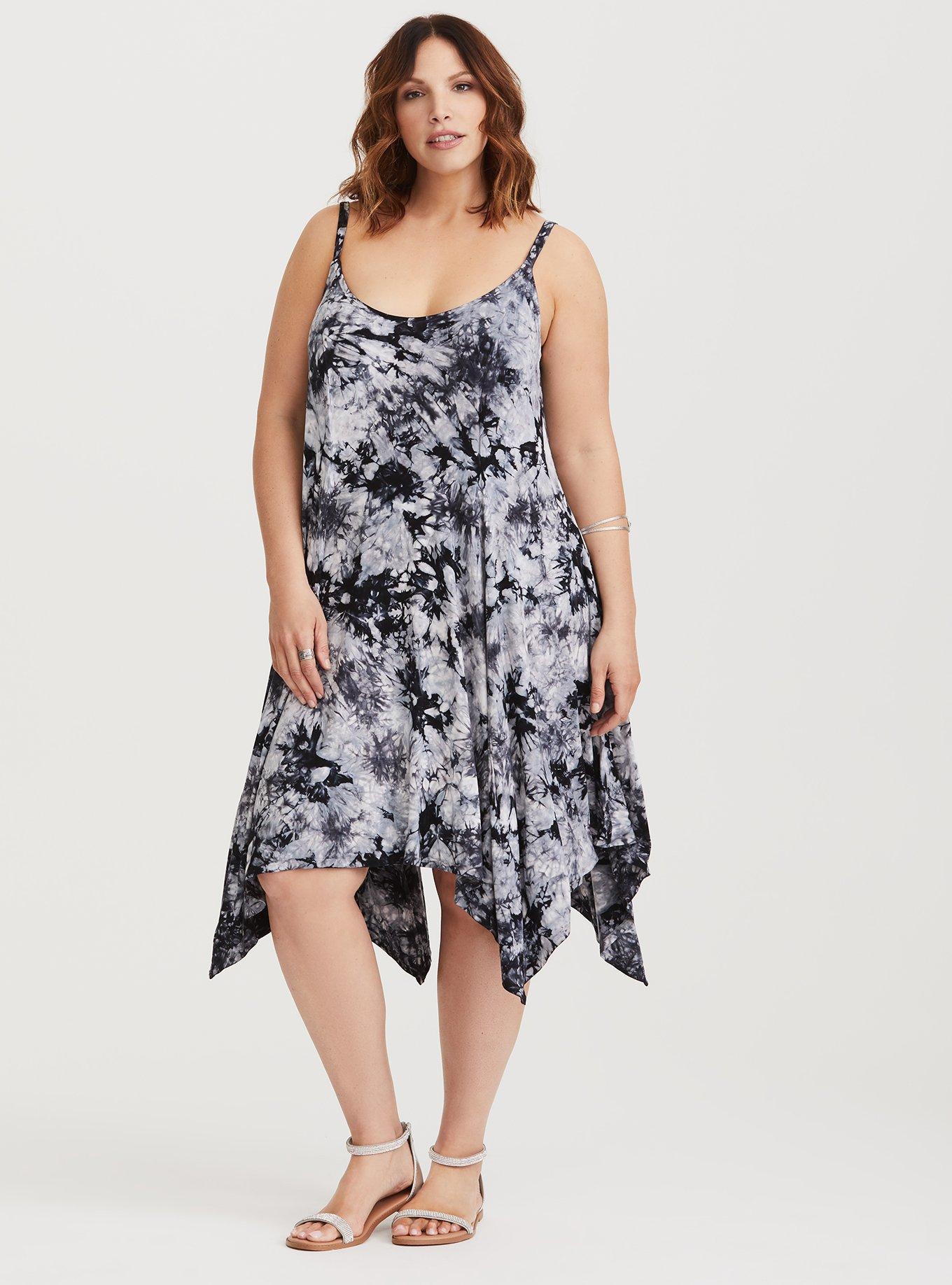 Torrid black outlet and white dress