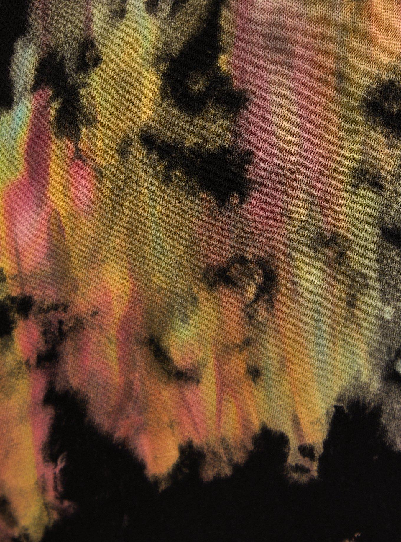 Tie-Dye Skull Super Soft Hi-Low Maxi Dress, TIE DYE BLACK, alternate