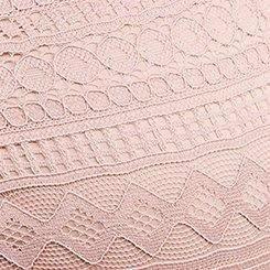 Midi Lace Skater Dress, PALE MAUVE, swatch