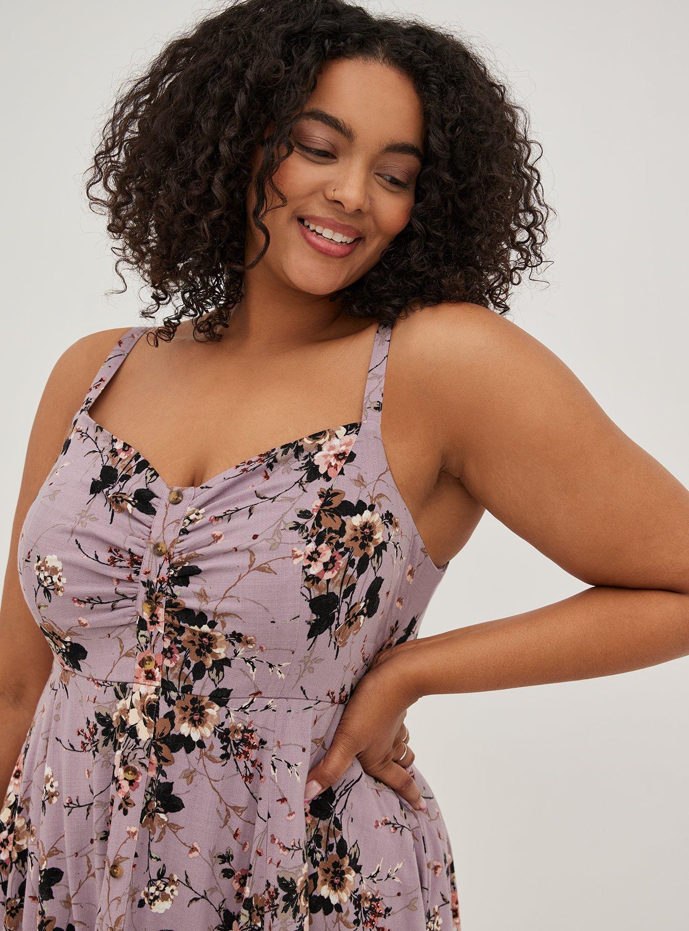 Torrid purple shop floral dress