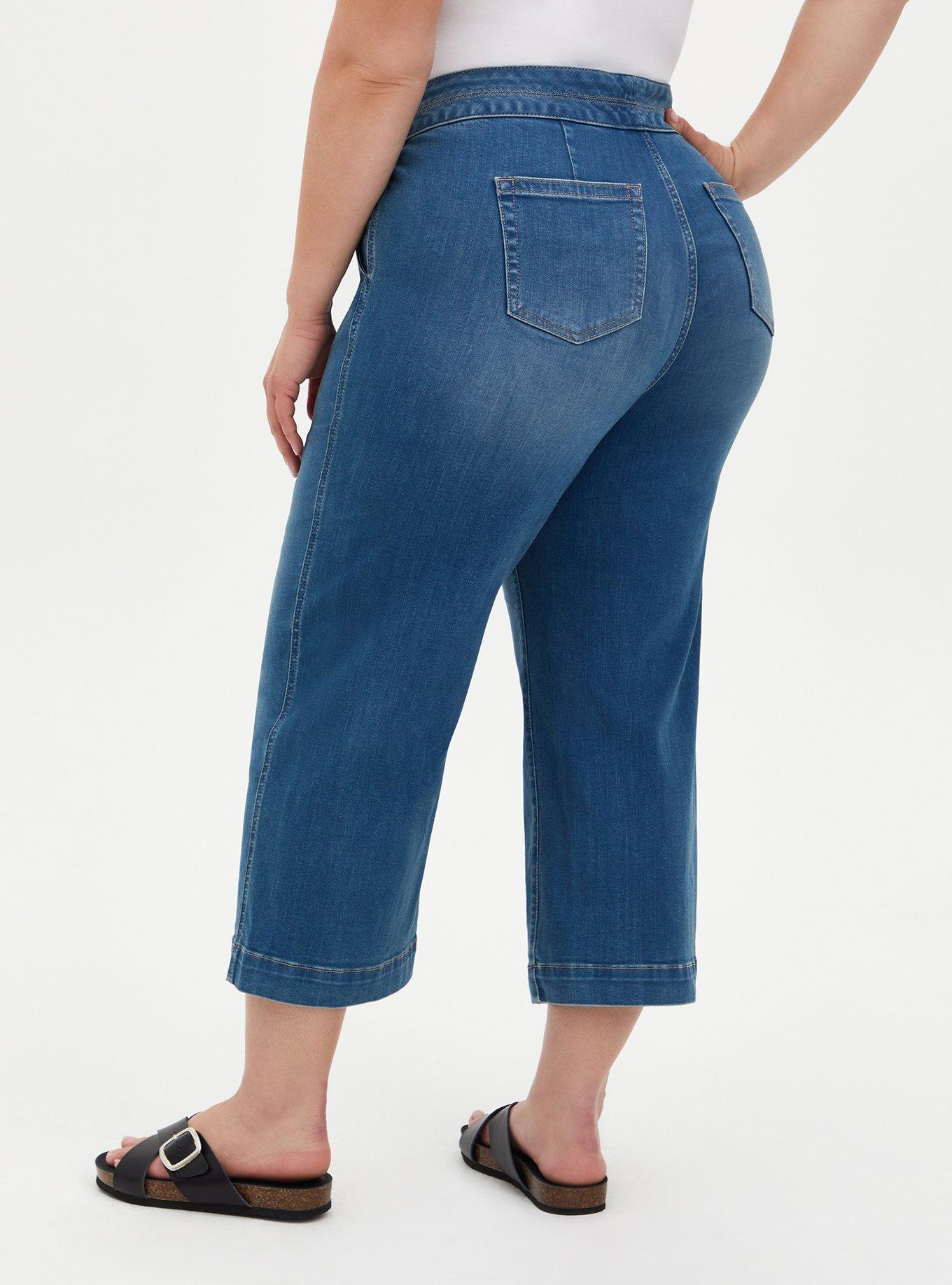 Crop High Rise Wide Leg Jean - Super Soft Medium Wash, DISCO FEVER, alternate