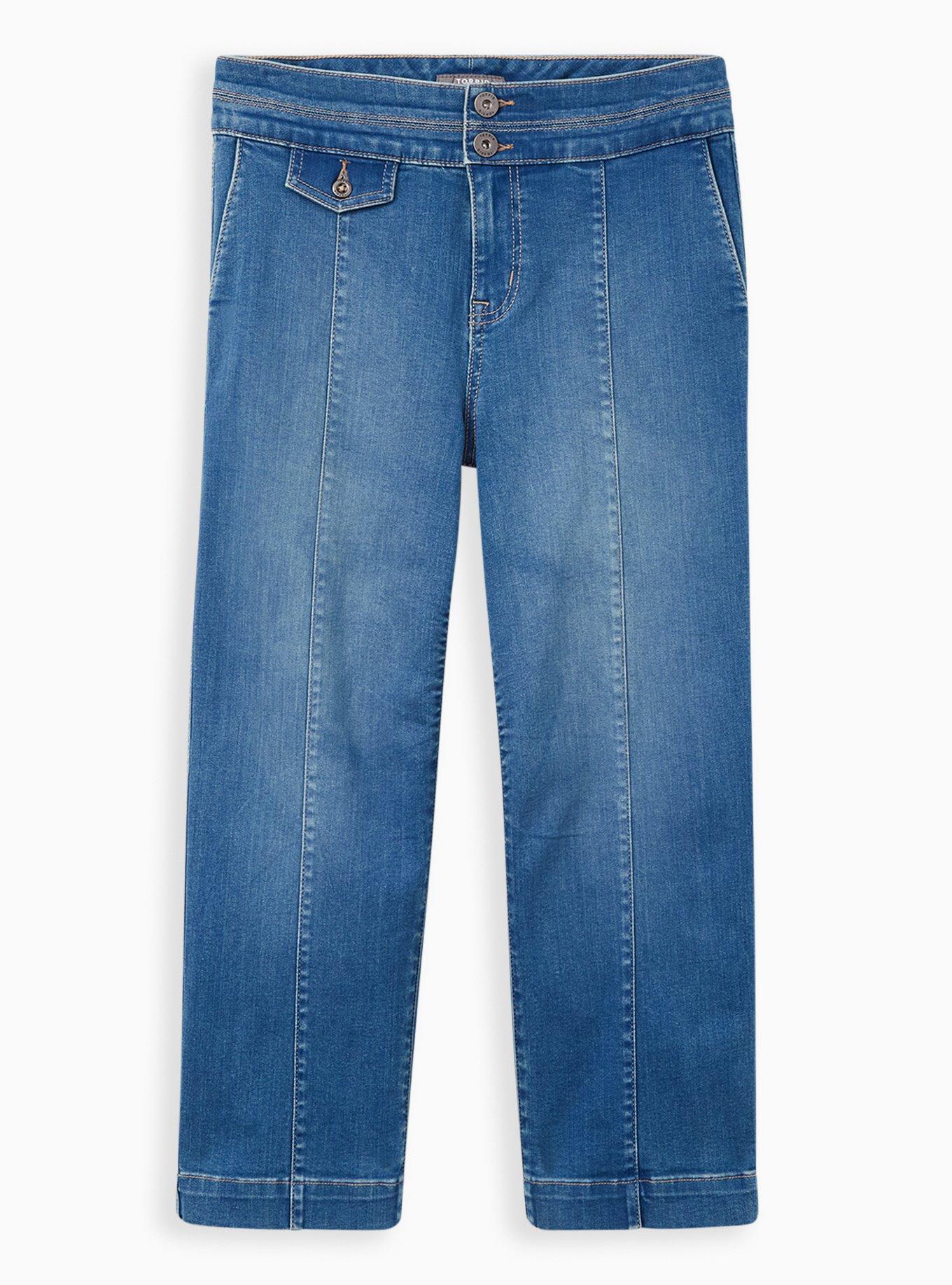 Crop High Rise Wide Leg Jean - Super Soft Medium Wash, DISCO FEVER, hi-res