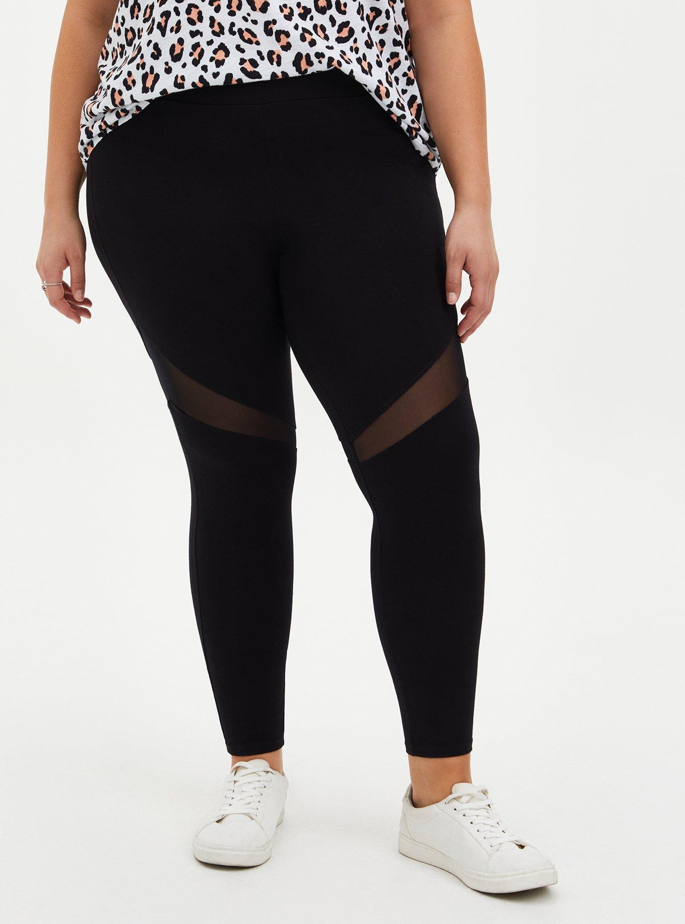 Betsey Johnson Mesh Insert Cutout Yoga Capri Leggings at