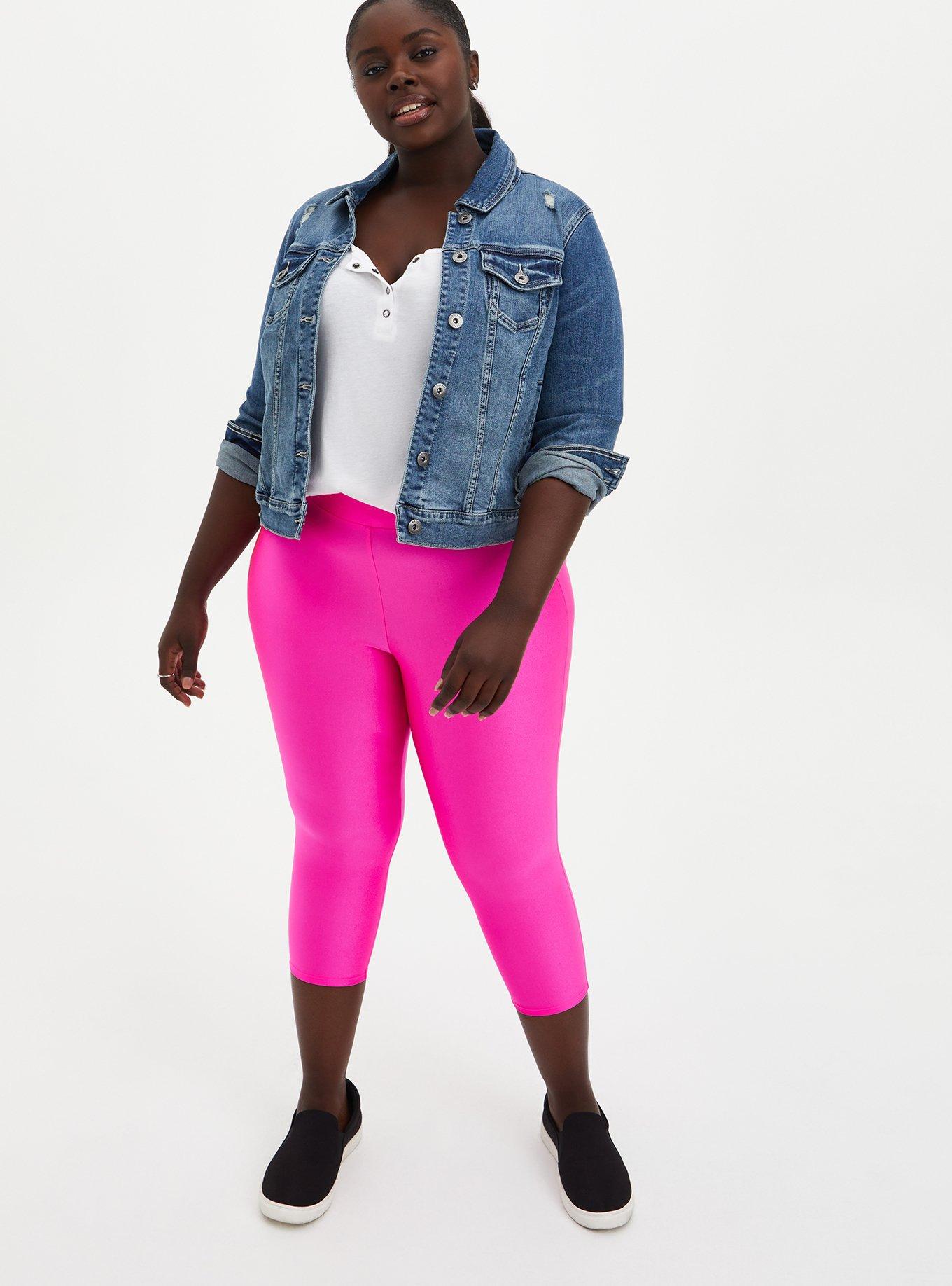 Women's Plus Size - Neon Structured Shorts Ultra Pink / 2x by Skies Are Blue