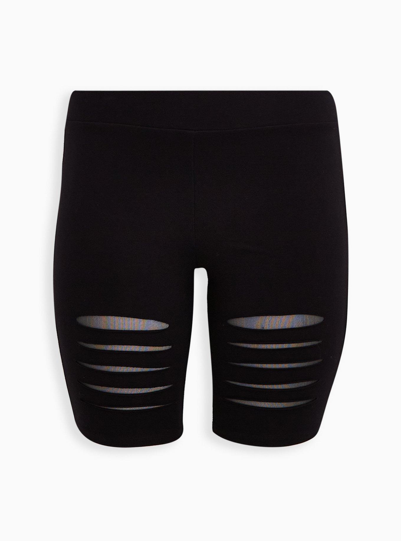 Black shredded shorts hotsell