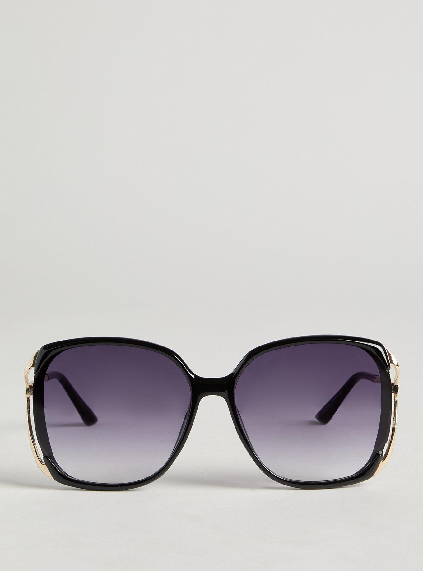 Plus Size - Black Square Oversized Sunglasses - Torrid