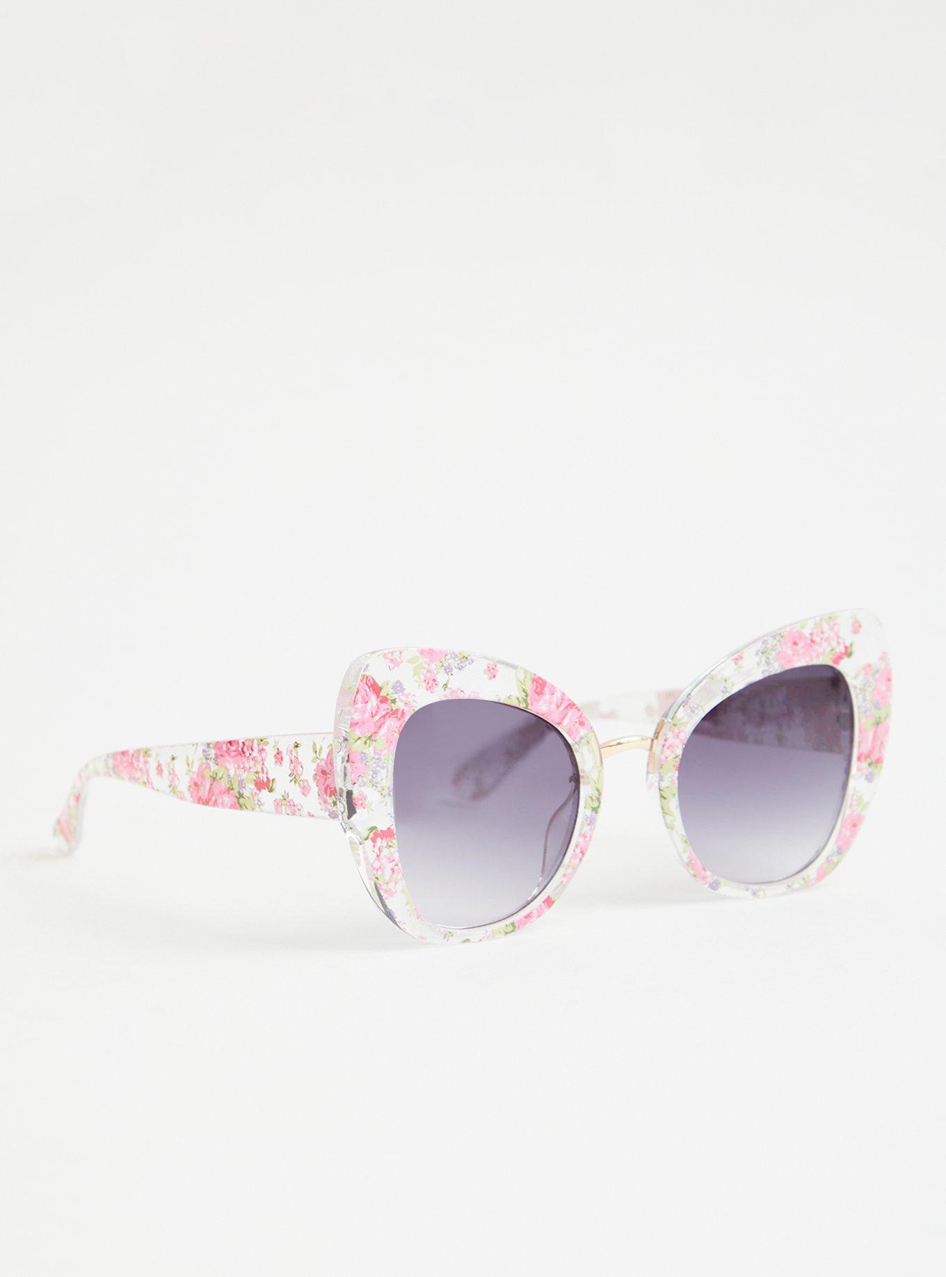 Floral cat eye sales sunglasses