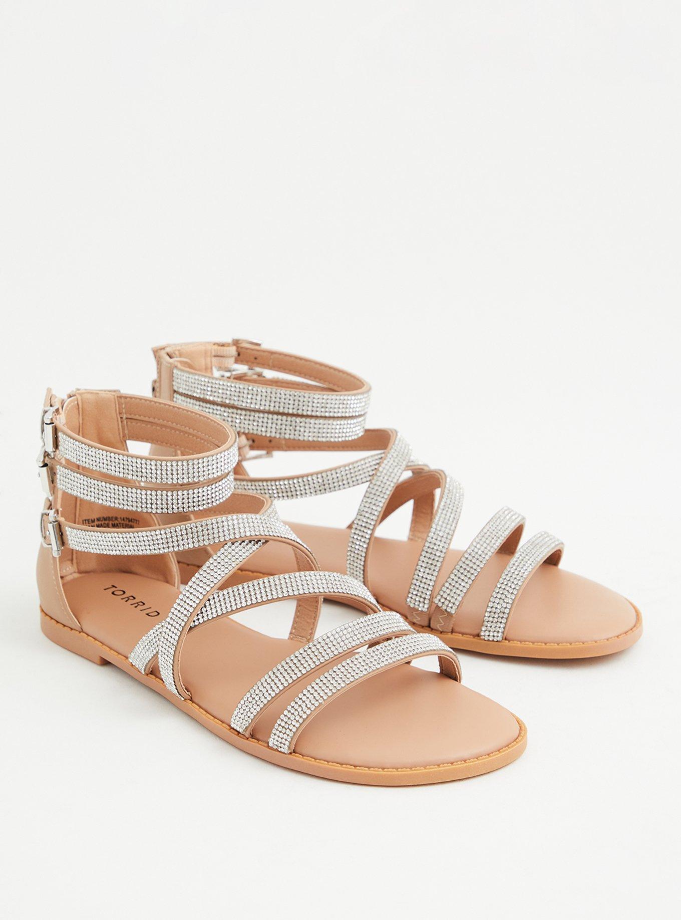 Torrid rhinestone sandals sales