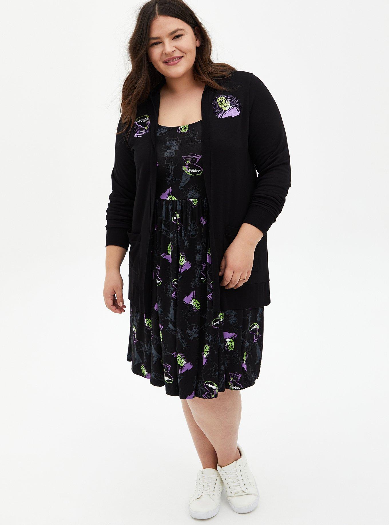 Universal Monsters Frankenstein Hooded Cardigan , DEEP BLACK, alternate