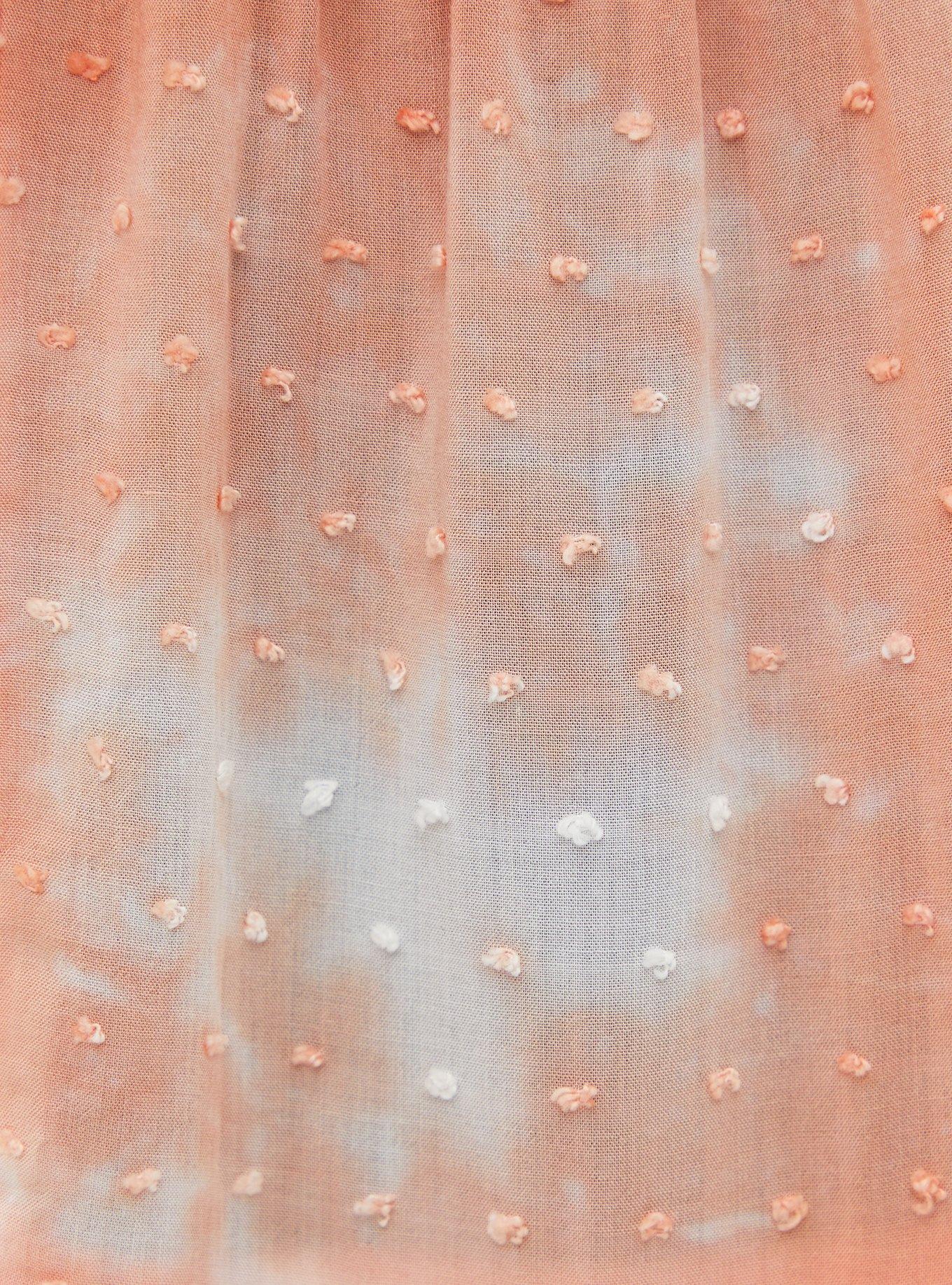 Plus Size Peach Tie-Dye Clip-Dot Kimono, TIE DYE PINK, alternate