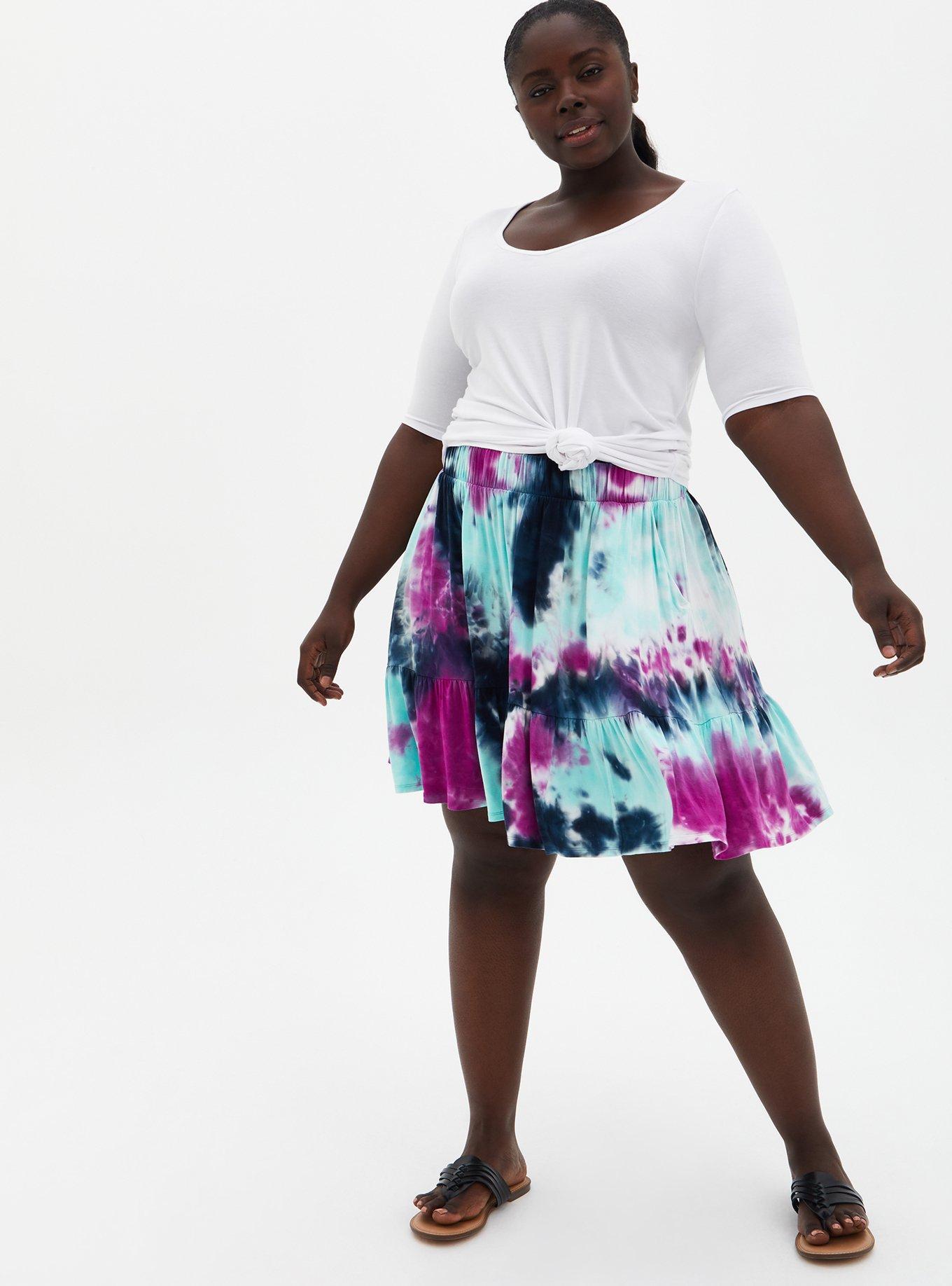 Tie dye 2024 skirt plus size