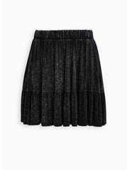Mini Super Soft Tiered Circle Skirt, MINERAL BLACK, hi-res