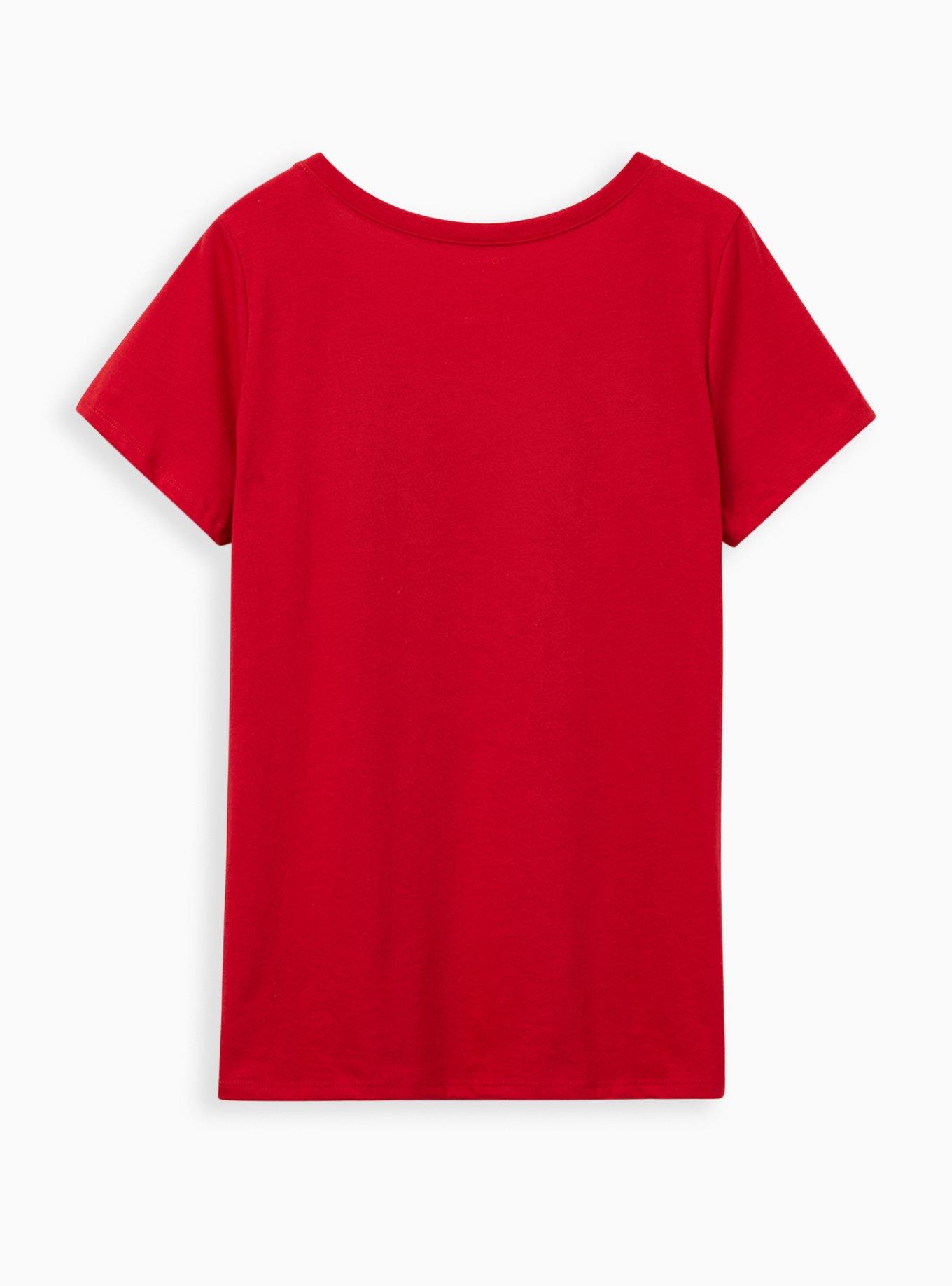 #TorridStrong Heart Slim Fit Tee - Red, JESTER RED, alternate
