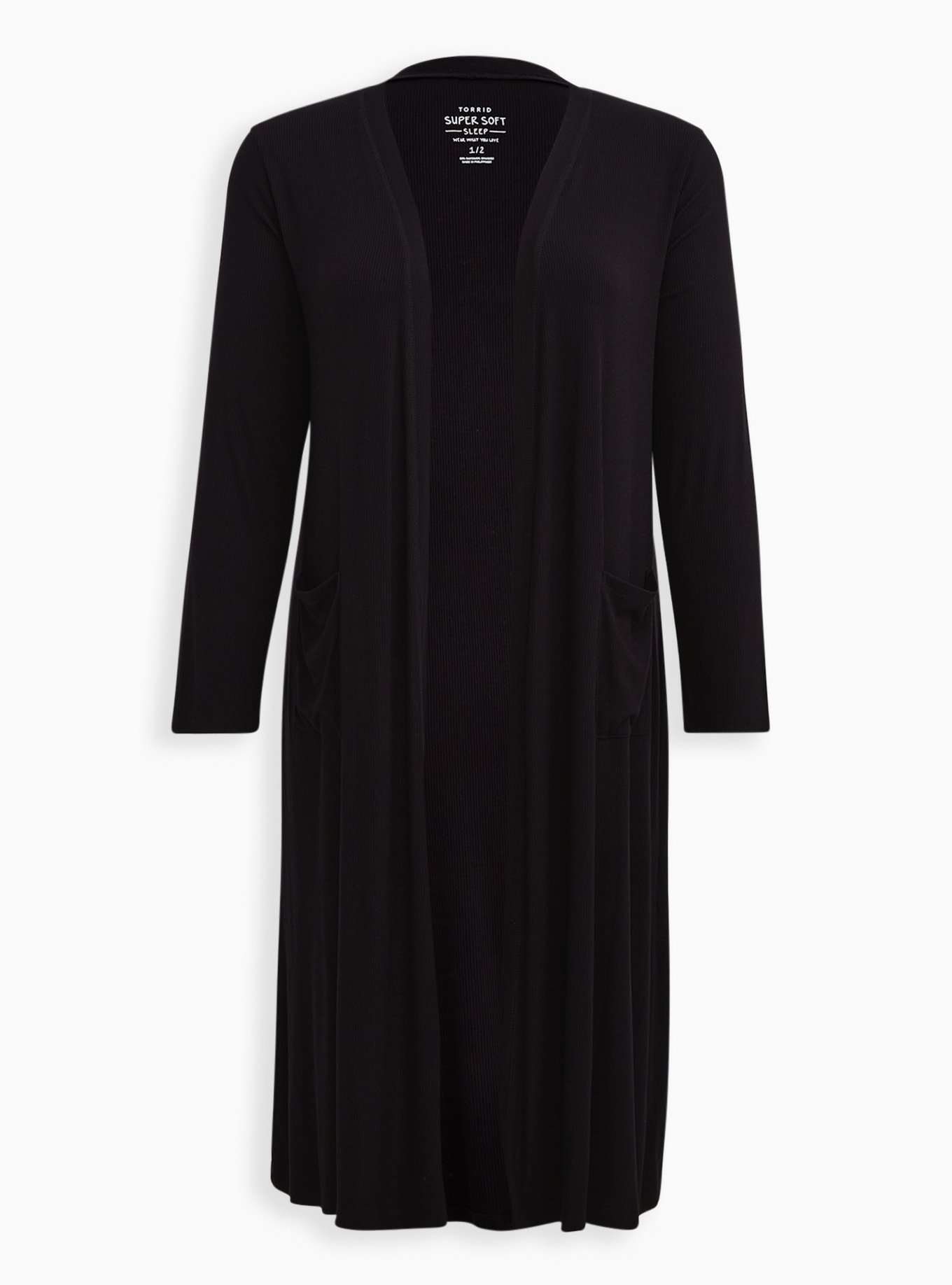 Plus Size - Super Soft Rib Duster Lounge Robe - Torrid