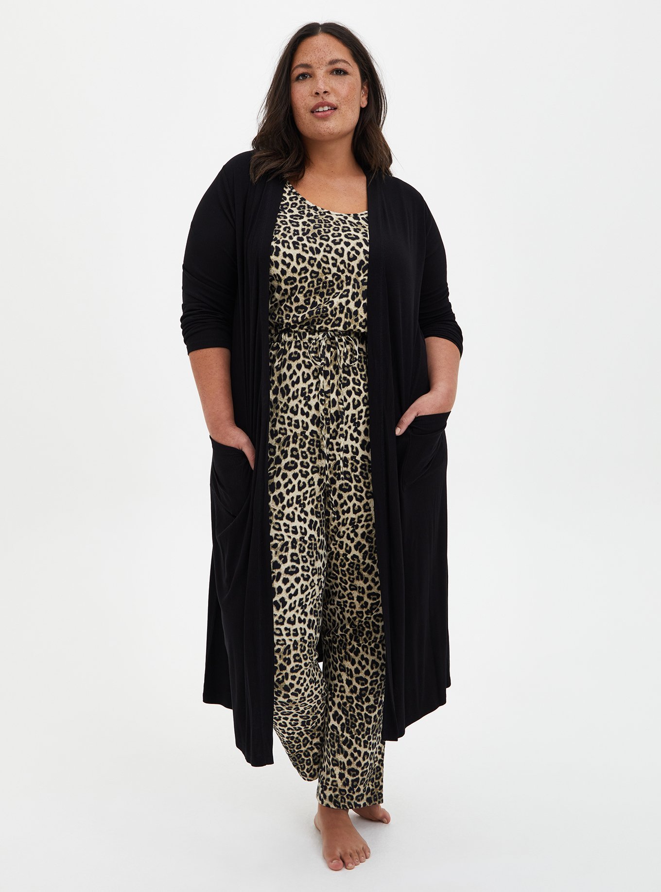 Plus Size - Super Soft Rib Duster Lounge Robe - Torrid