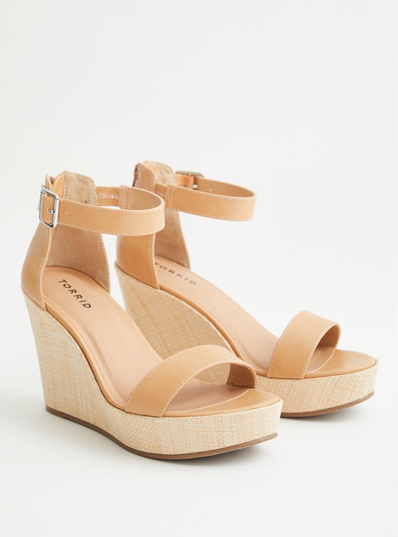 Plus Size Tan Faux Leather Platform Wedge WW Torrid