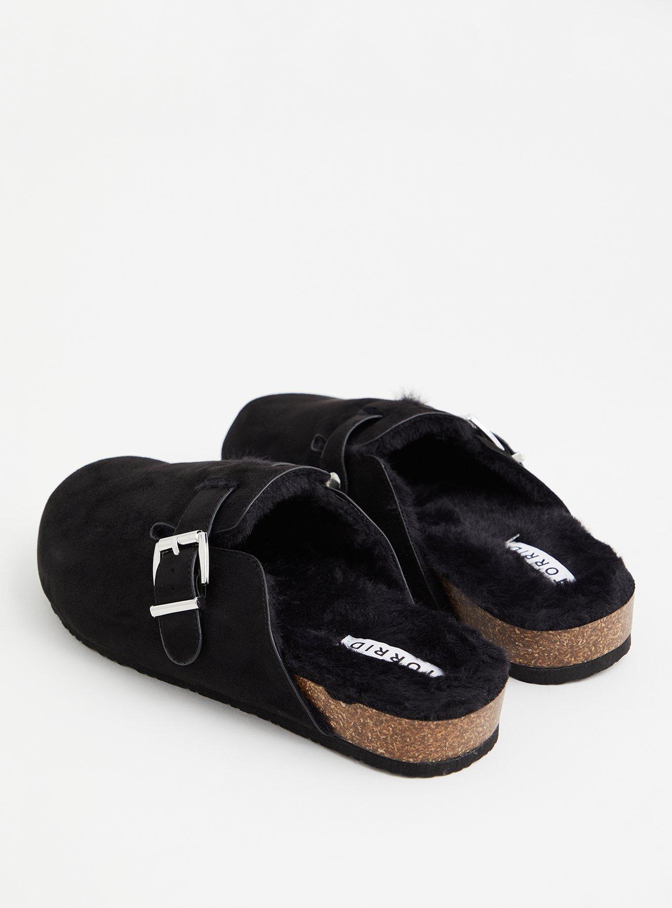 Faux Fur-Lined Flat (WW), BLACK, alternate