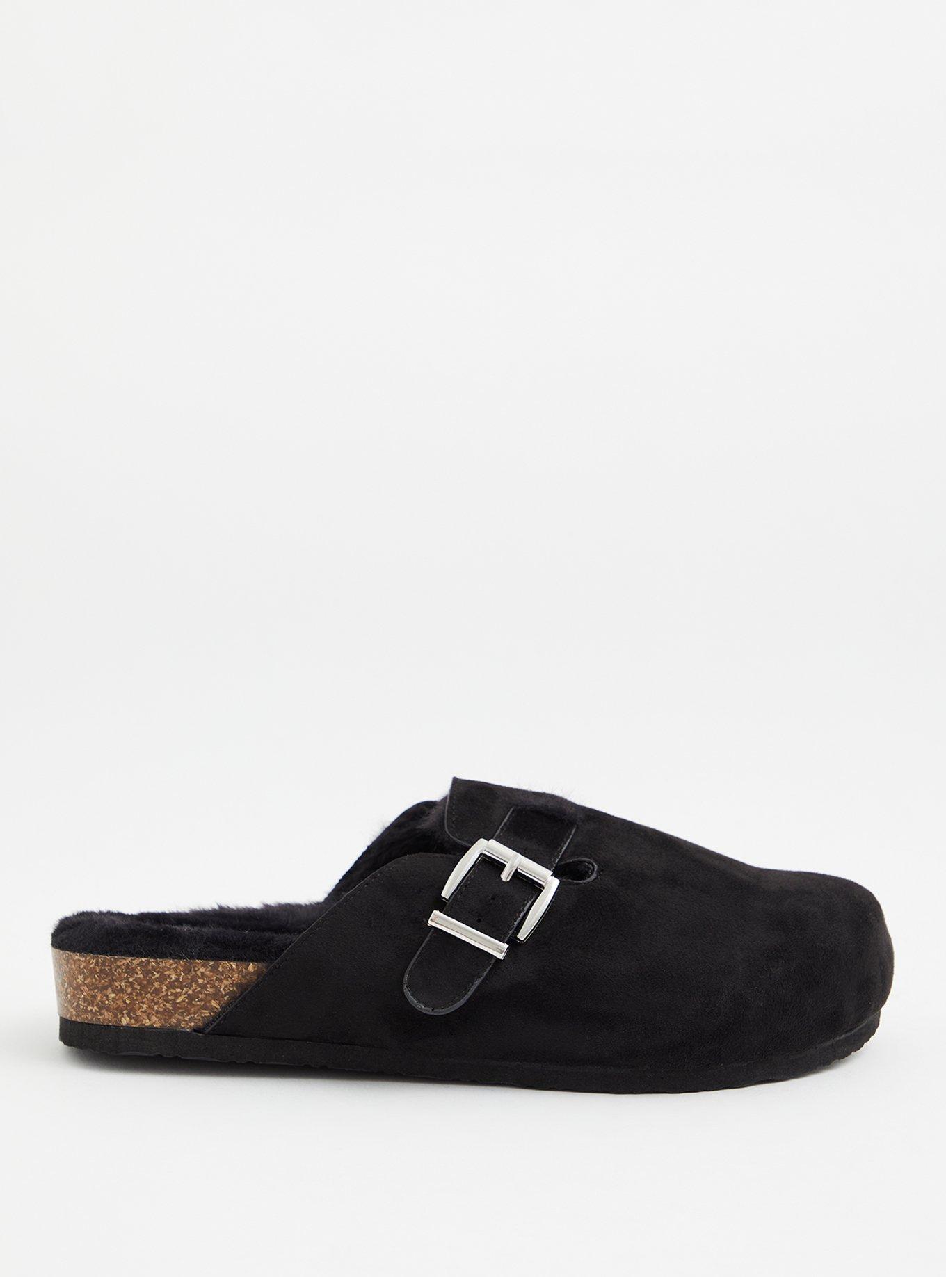 Faux Fur-Lined Flat (WW), BLACK, alternate