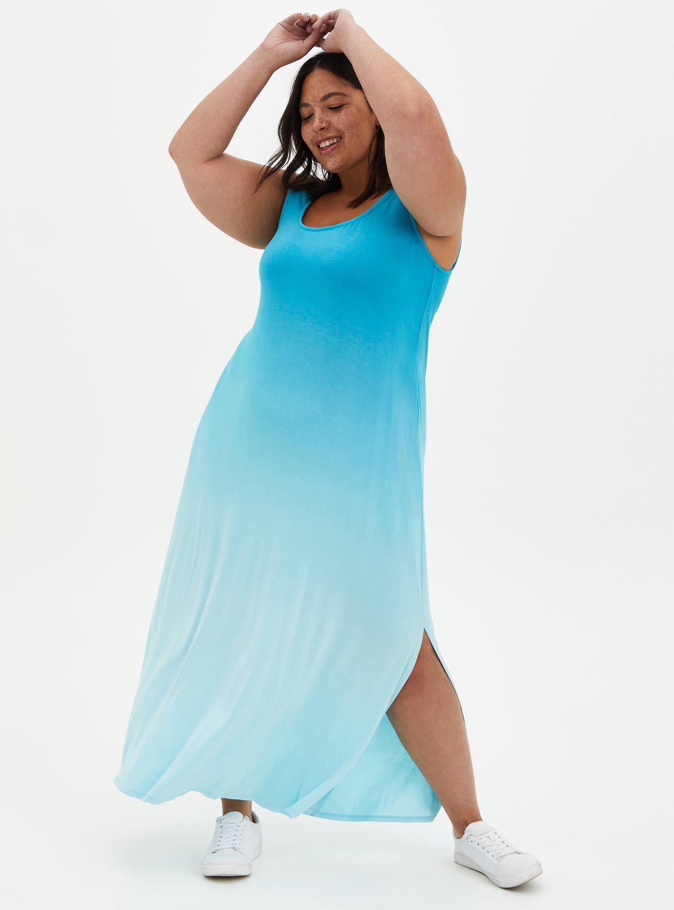 Plus size clearance ombre maxi dress