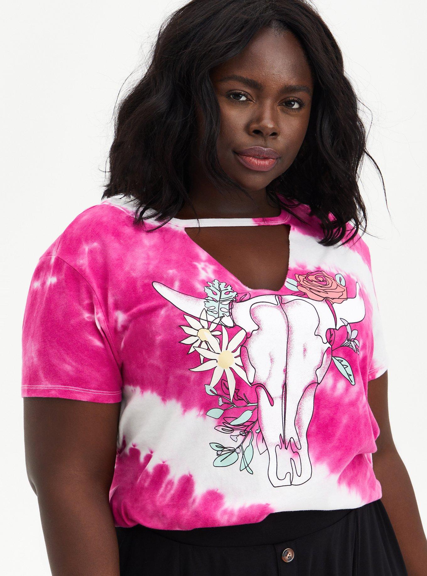 Pink Tie Dye T-shirt // Pink and Black Tie Dye T-shirt // Pink