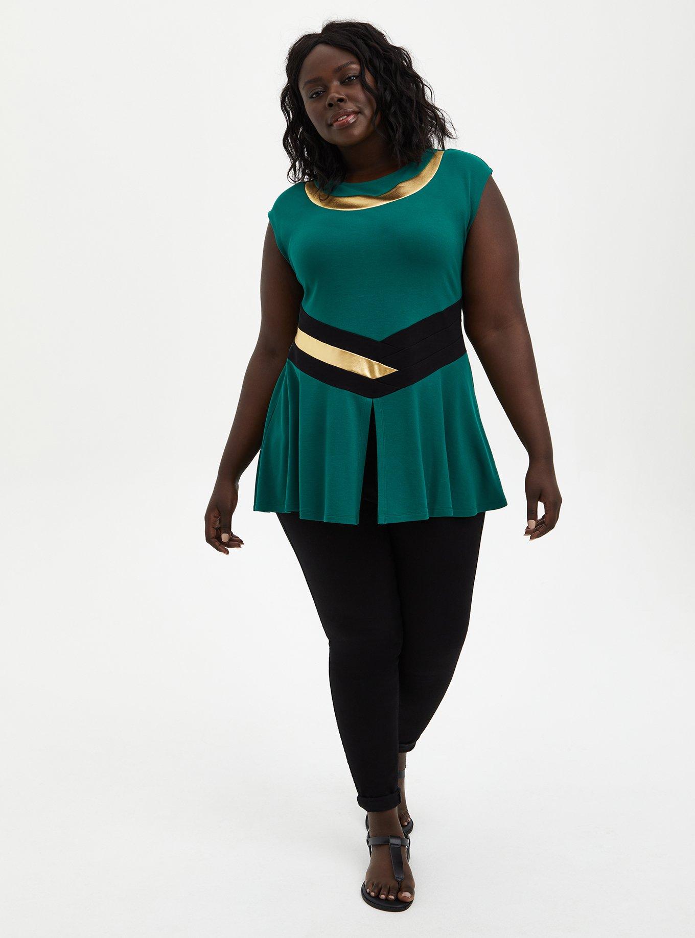 Plus Size - Marvel Loki Hi-Lo Peplum Top - Torrid