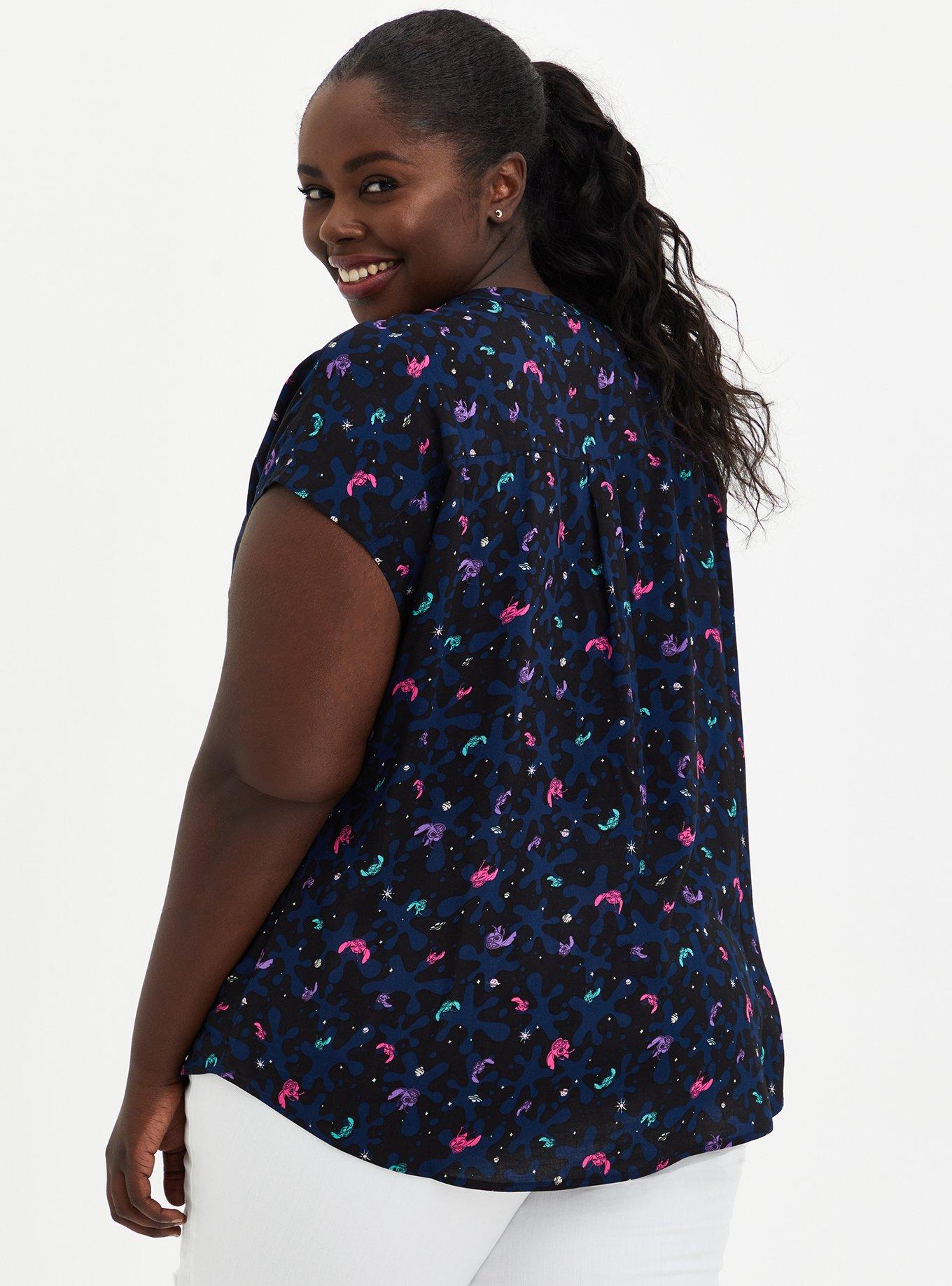 Plus Size - Disney Lilo & Stitch Dolman Short Sleeve Blouse - Torrid