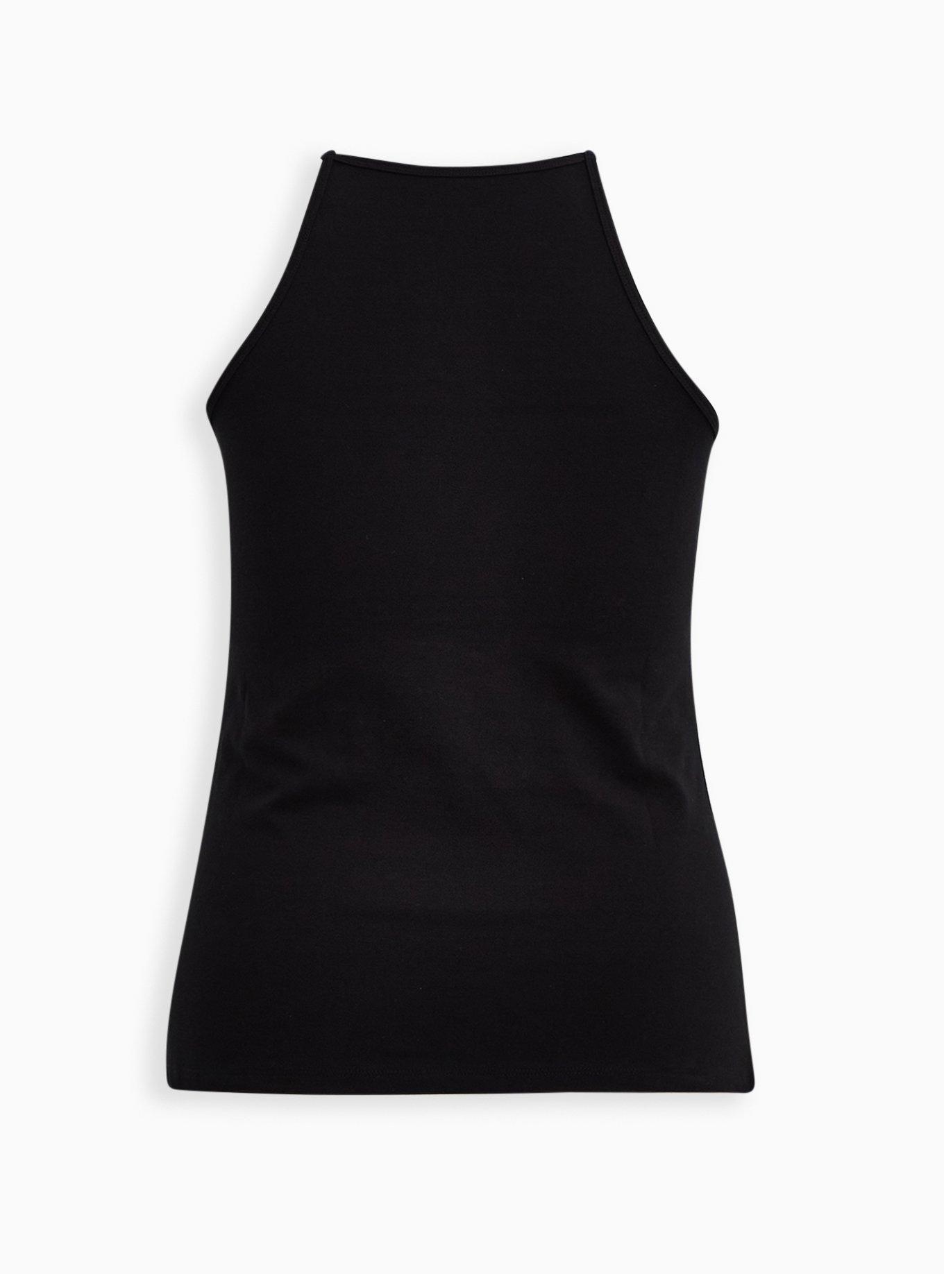 Trolls Rainbow Hi-Neck Foxy Tank - Pride Black, DEEP BLACK, alternate