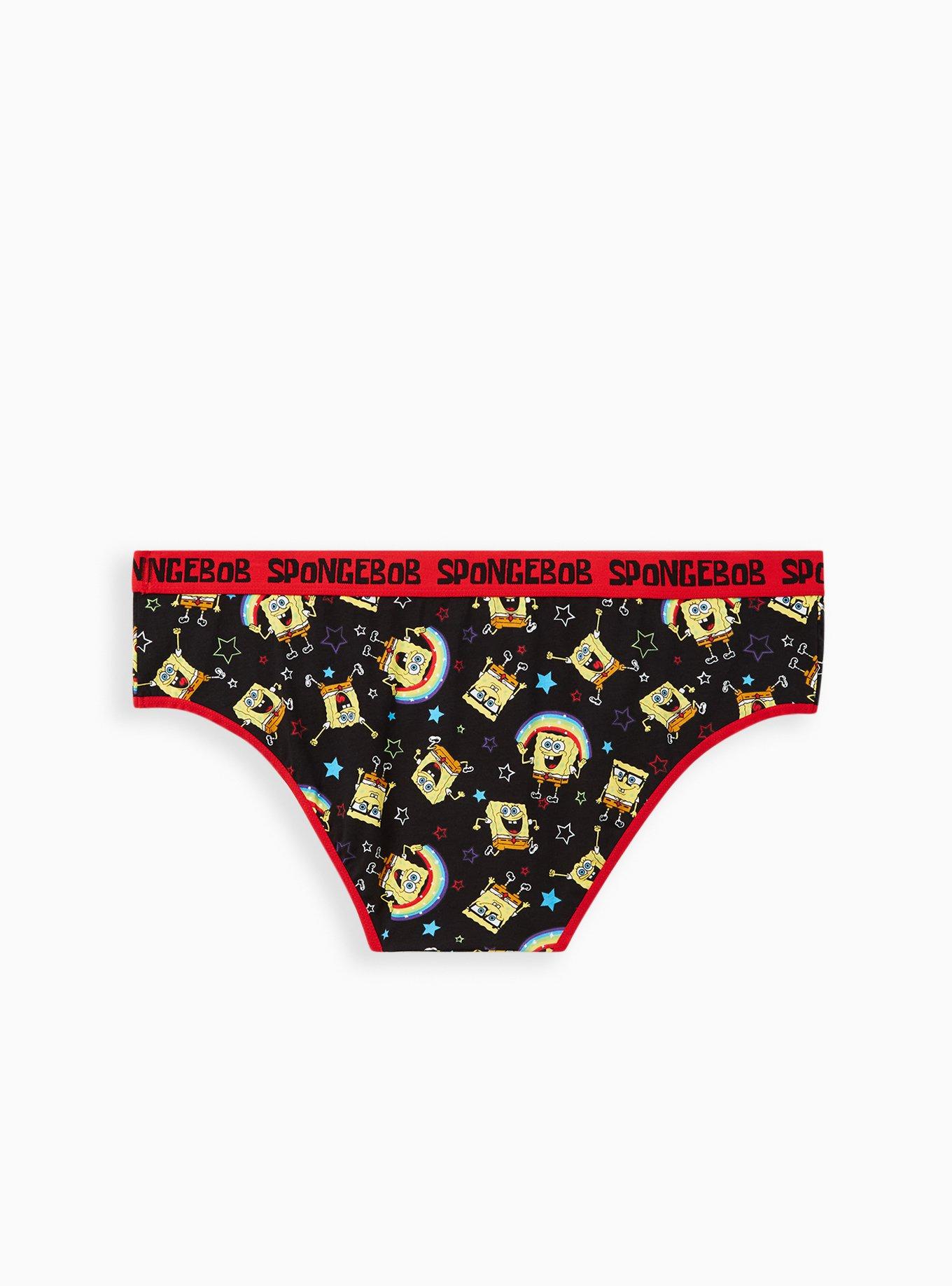 Cotton Hipster Panty - Nickelodeon SpongeBob SquarePants Rainbow Black , MULTI, alternate