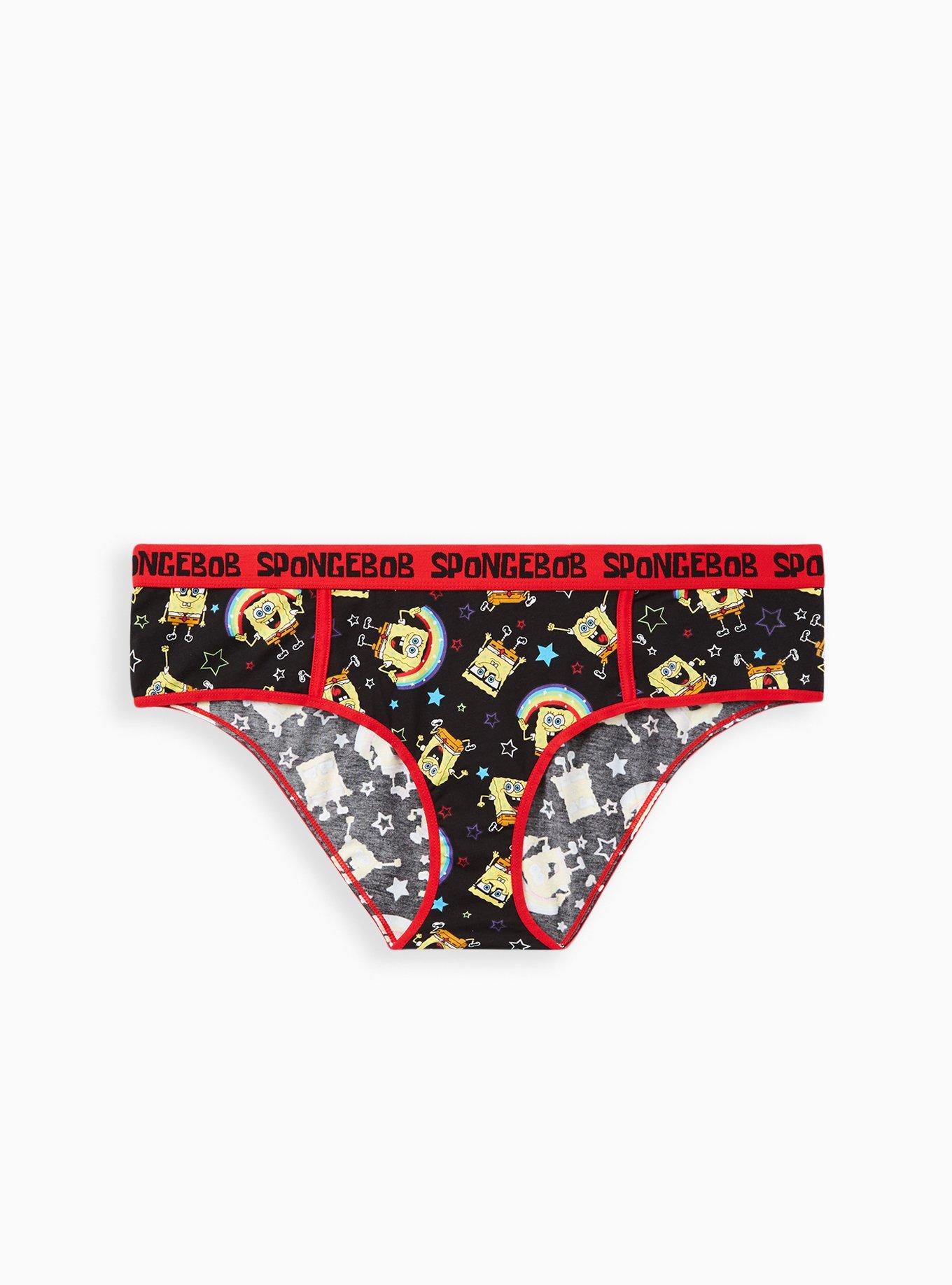 Cotton Hipster Panty - Nickelodeon SpongeBob SquarePants Rainbow Black , , hi-res