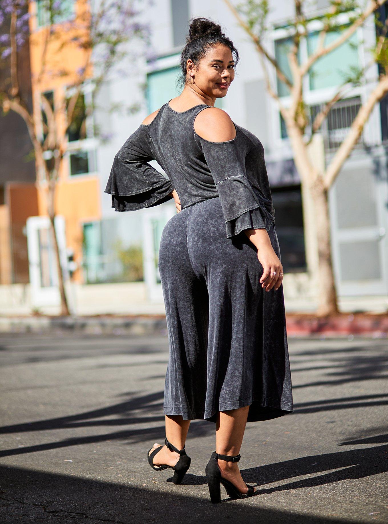 Crop Pull-On Wide Leg Super Soft High-Rise Smocked Waist Pant, DEEP BLACK, alternate
