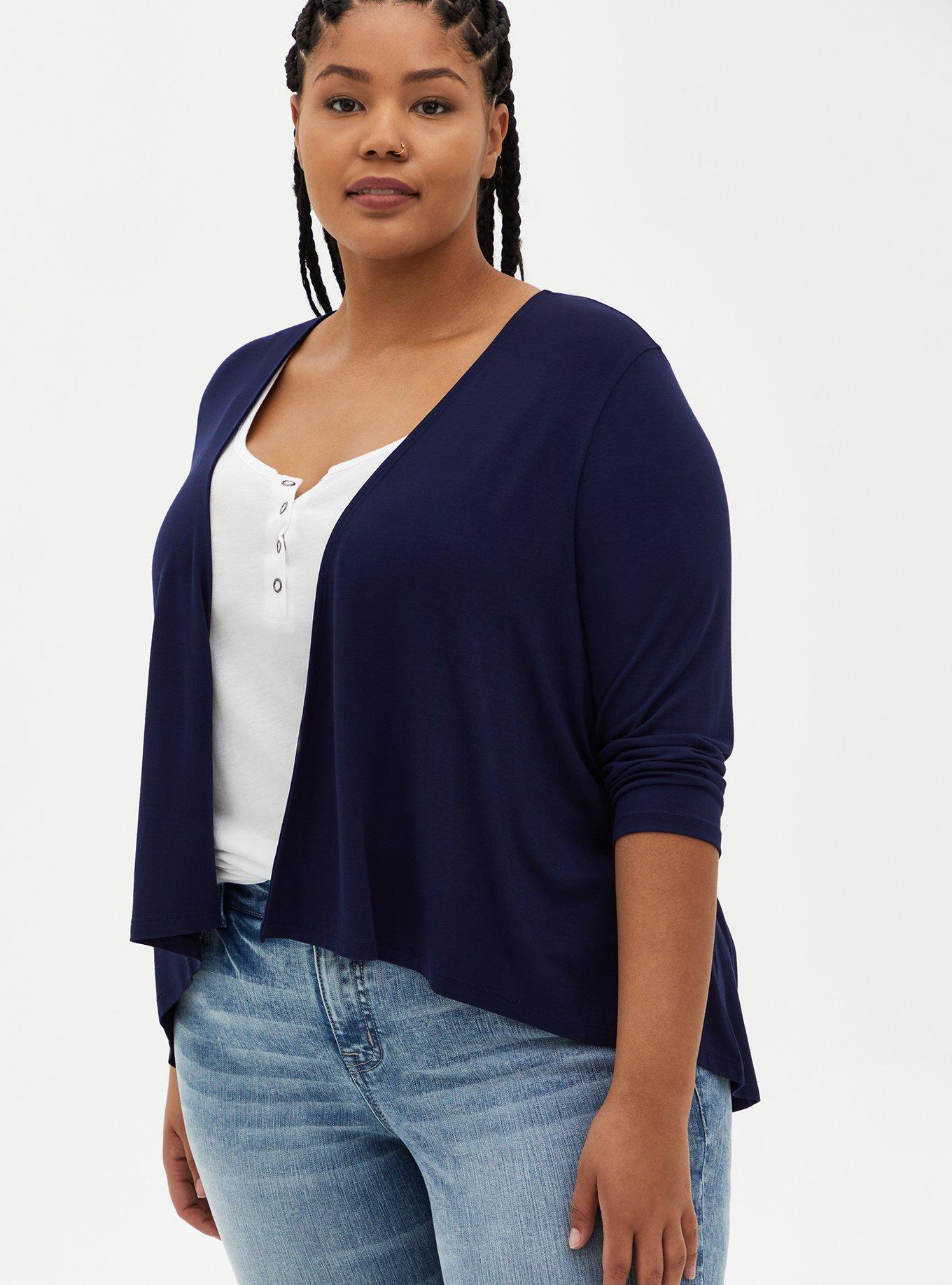 Plus Size - Super Soft Cardigan Open Front Fit N Flare - Torrid